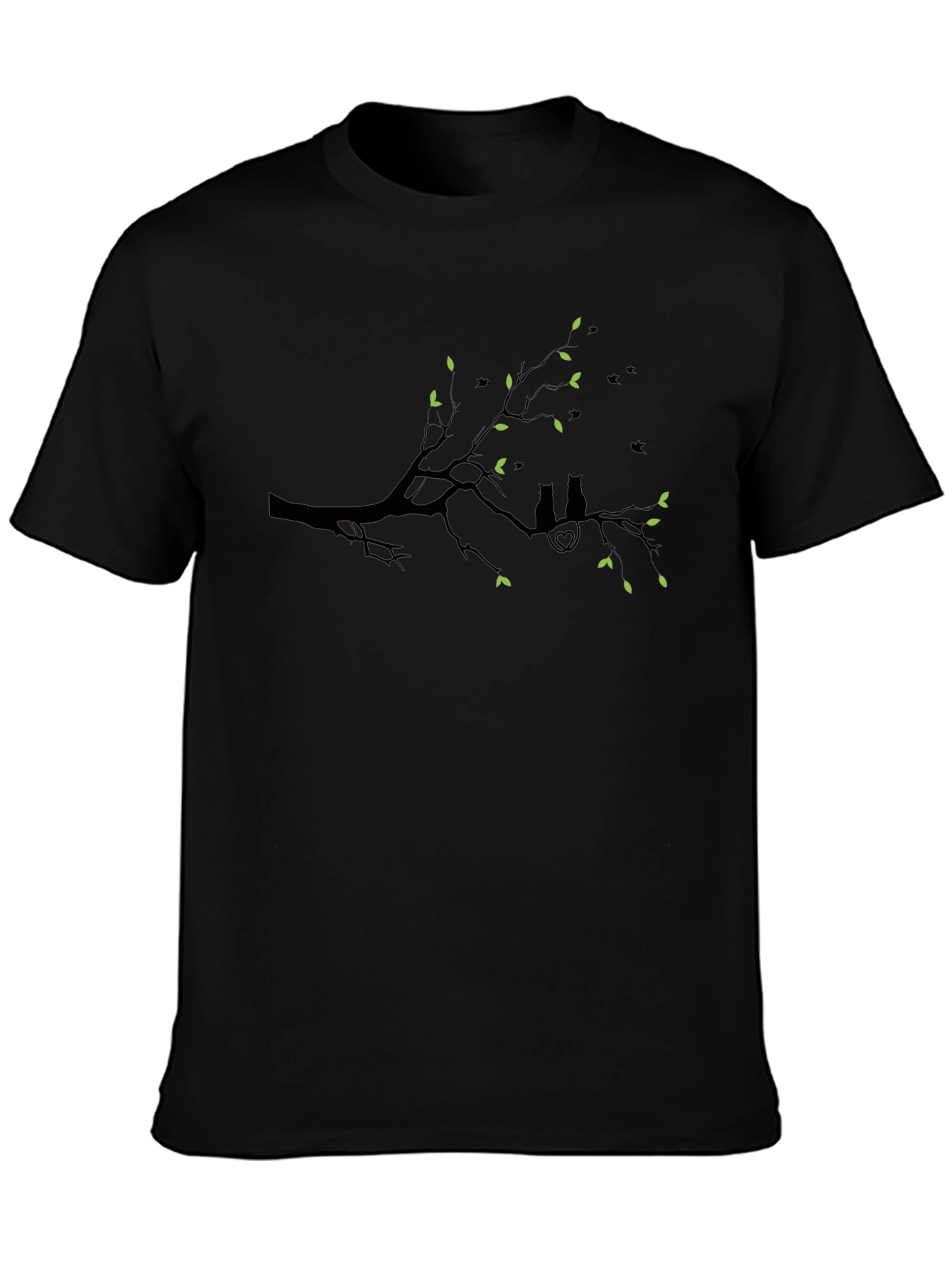 Black Cats on Tree Branch Graphic Tee