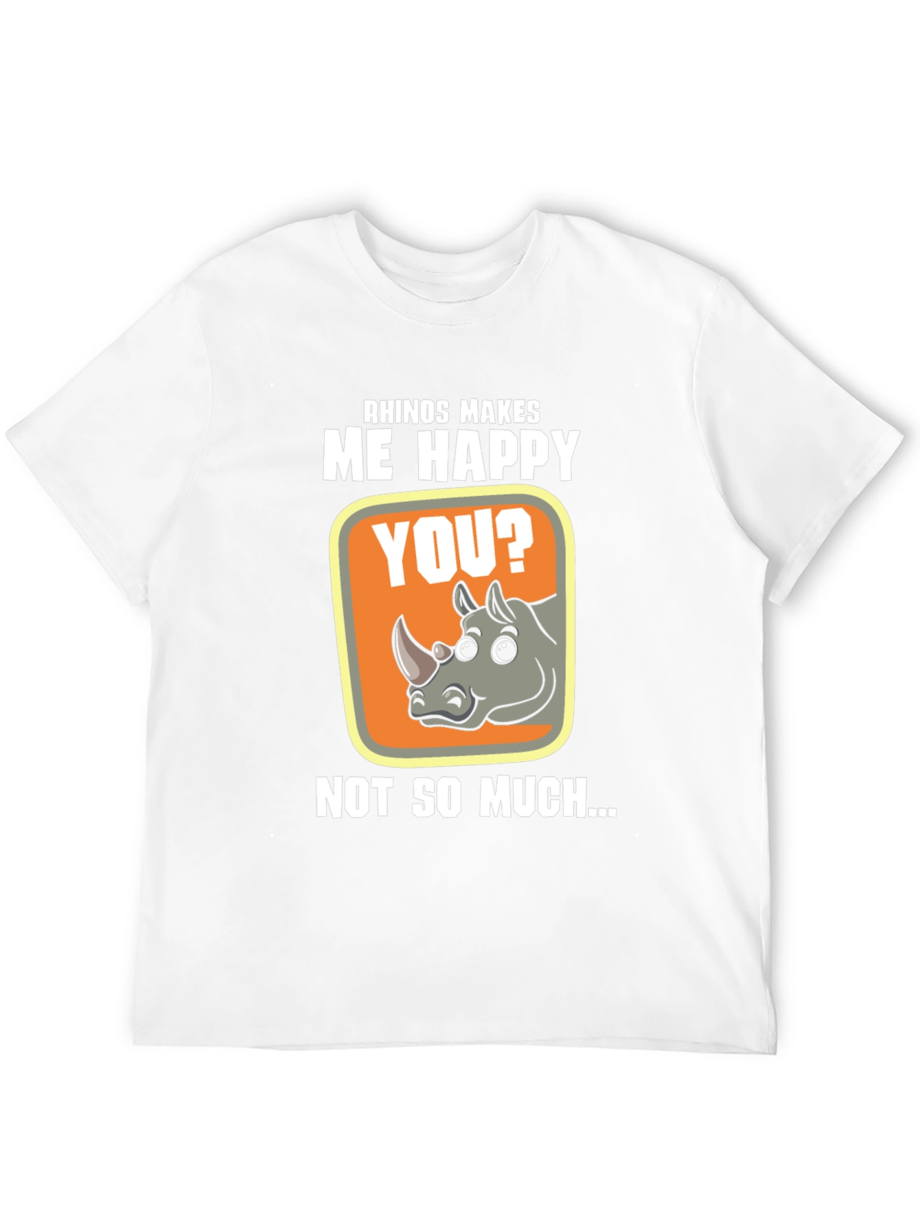 Rhino Makes Me Happy Graphic T-Shirt
