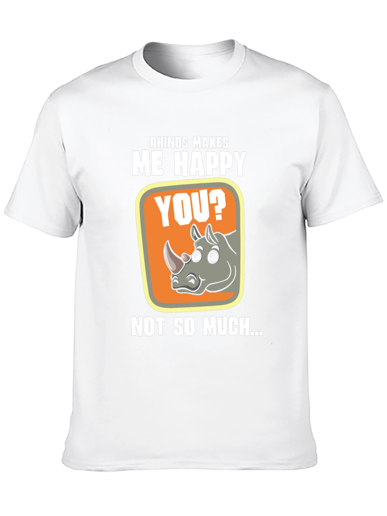 Rhino Makes Me Happy Graphic T-Shirt