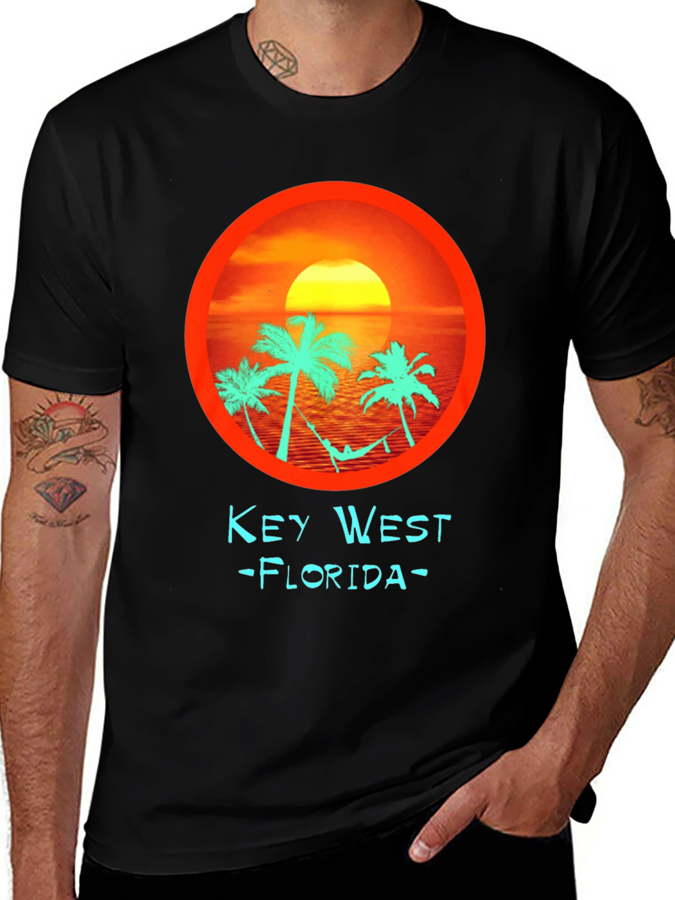 Key West Florida Sunset Graphic Tee