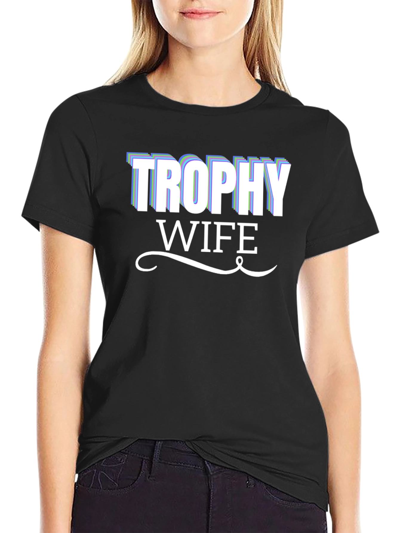 Trophy Wife Graphic Tee - Black