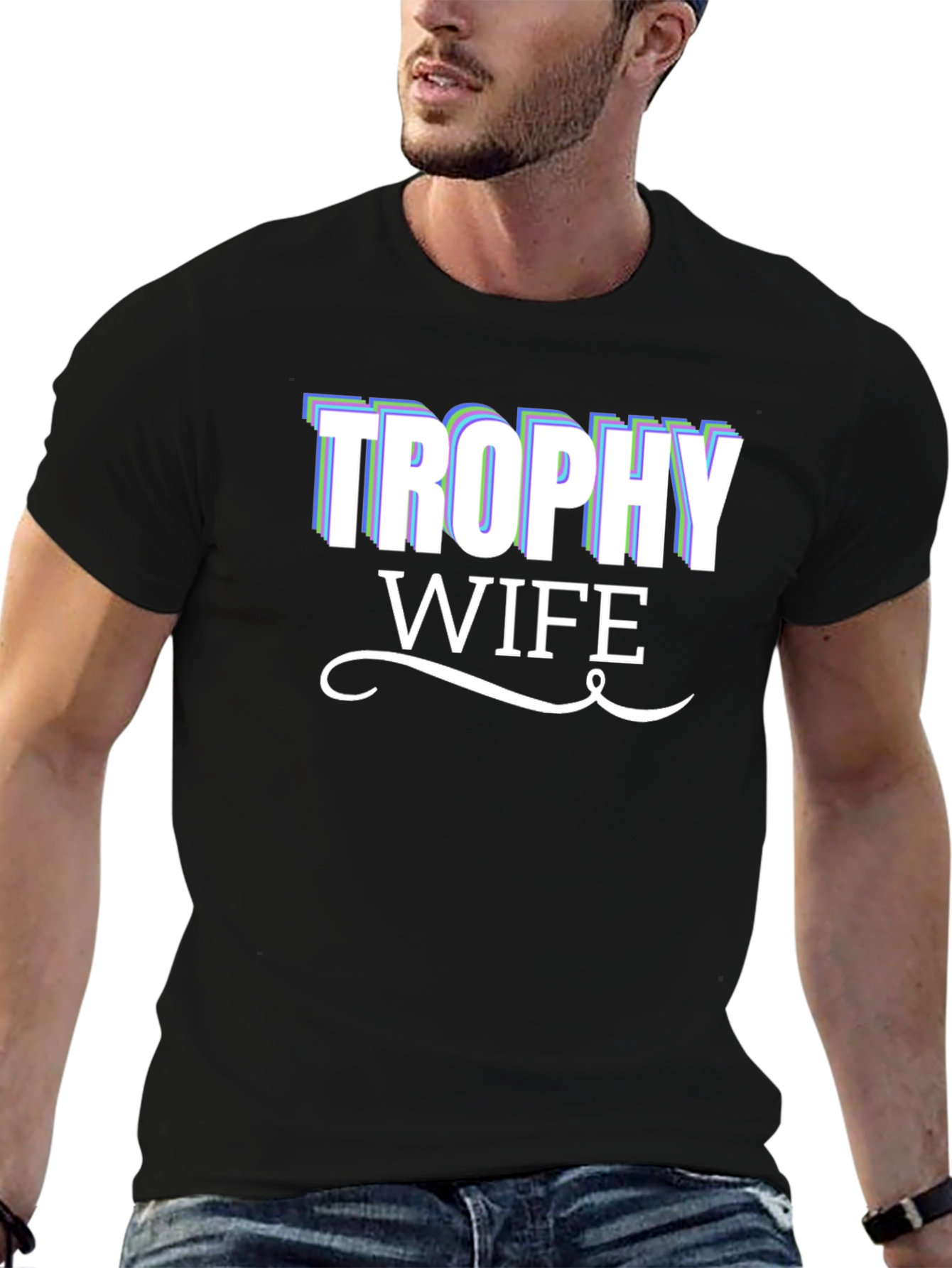 Trophy Wife Graphic Tee - Black