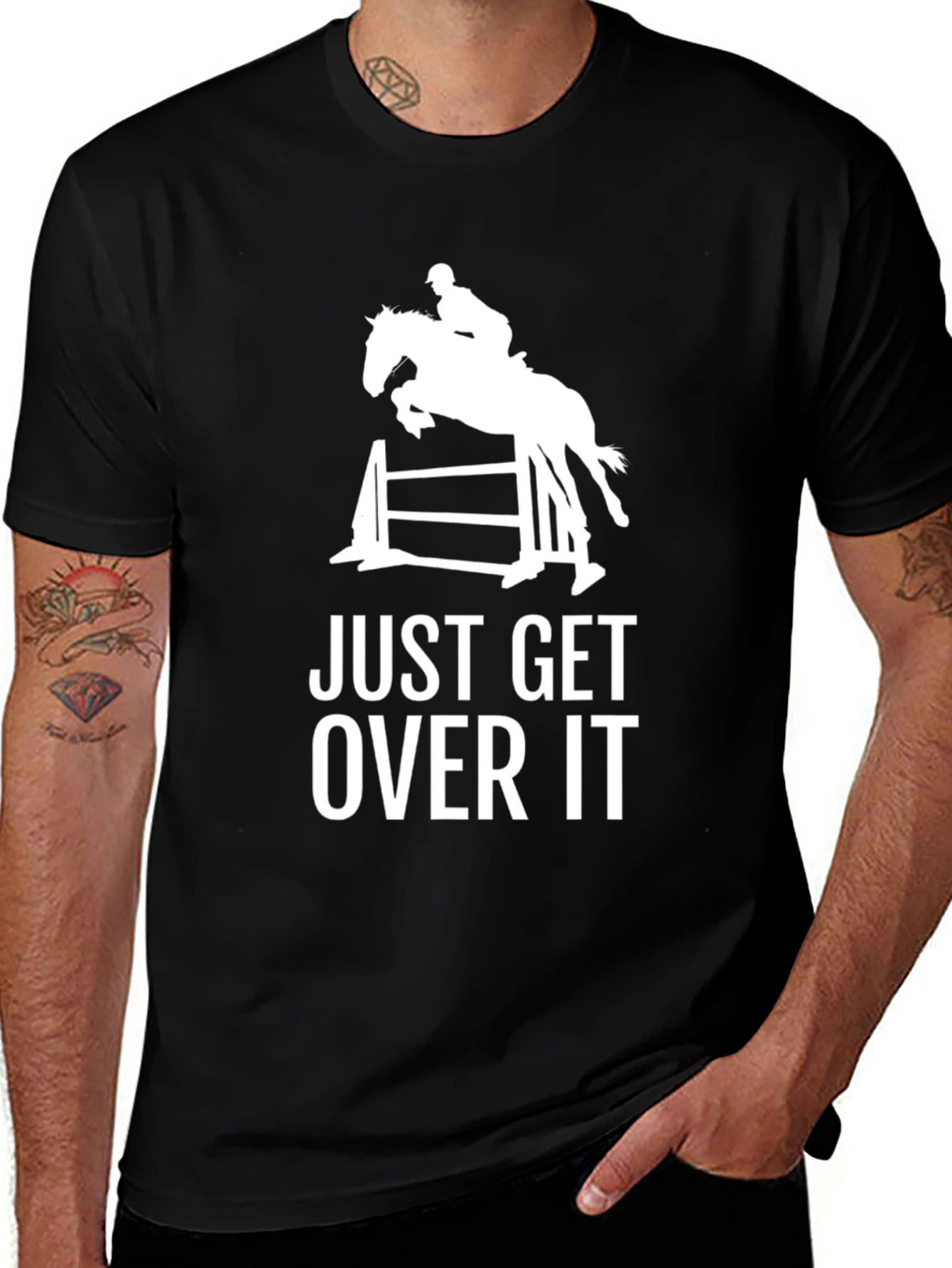 Equestrian Just Get Over It Graphic Tee