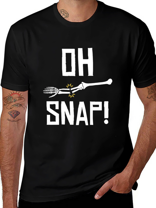 Funny Oh Snap Broken Bone Skeleton Arm T-Shirt