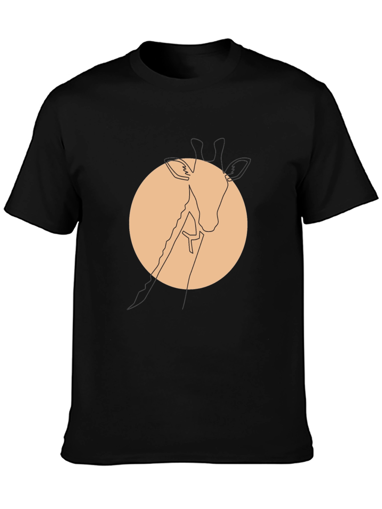 Minimalist Giraffe Tee - Modern Graphic T-Shirt
