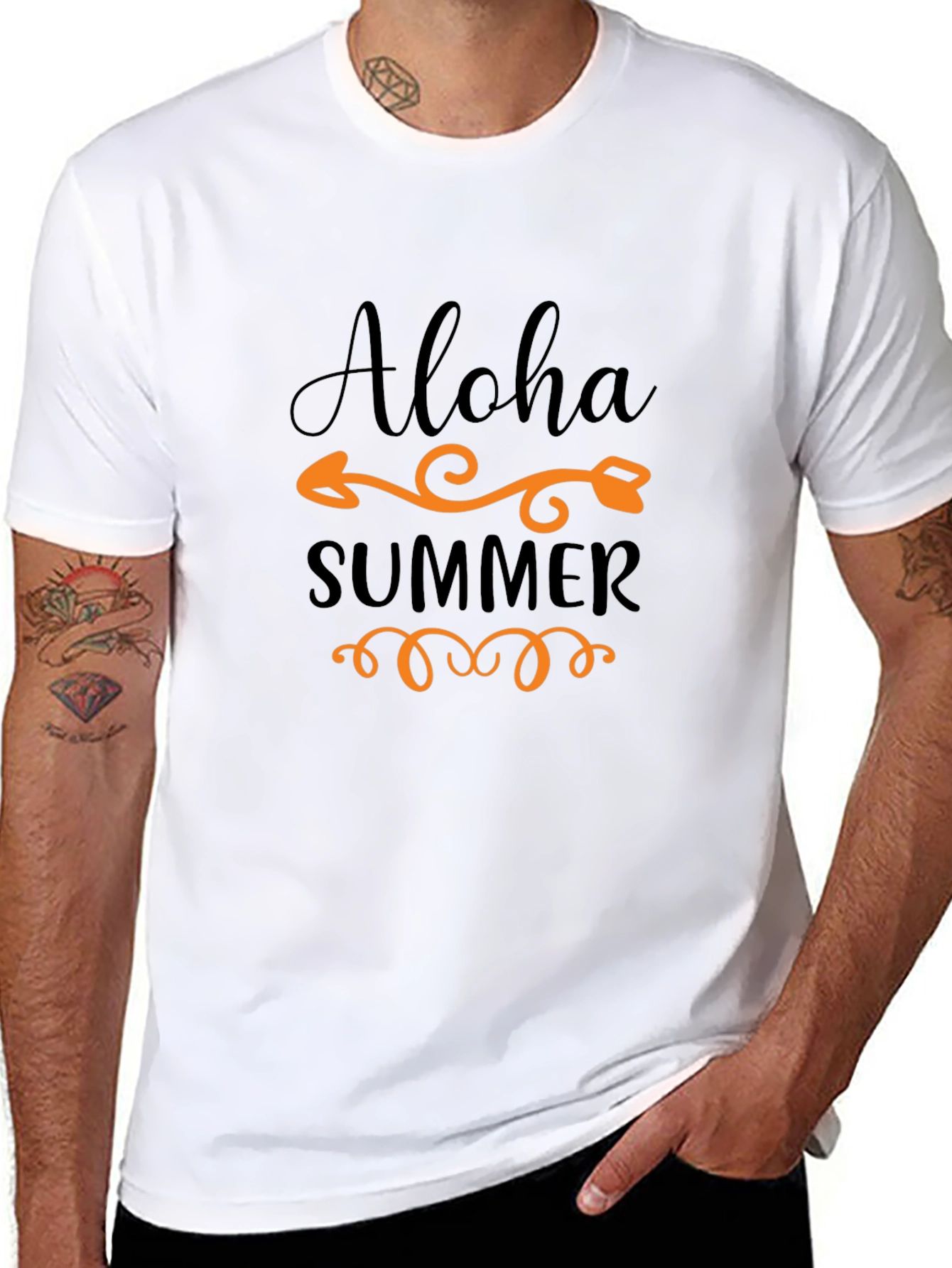 Aloha Summer Graphic Tee - Black