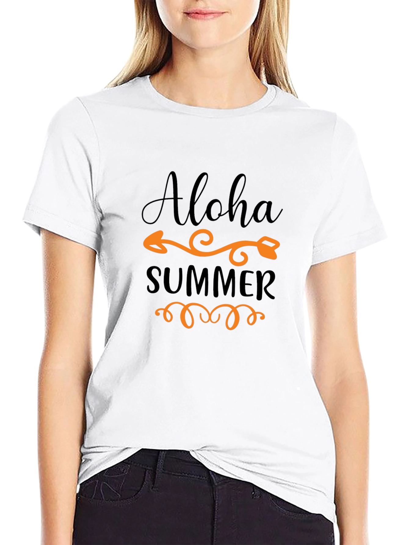 Aloha Summer Graphic Tee - Black