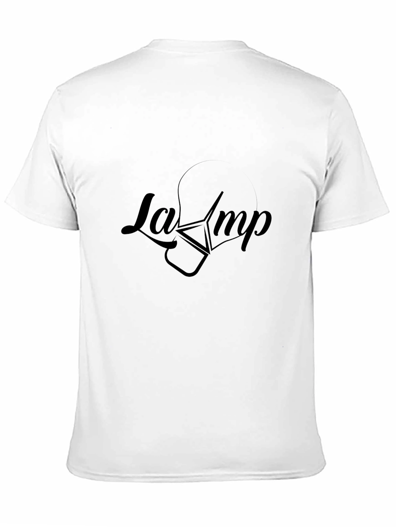 Modern Lamp Graphic Black T-Shirt