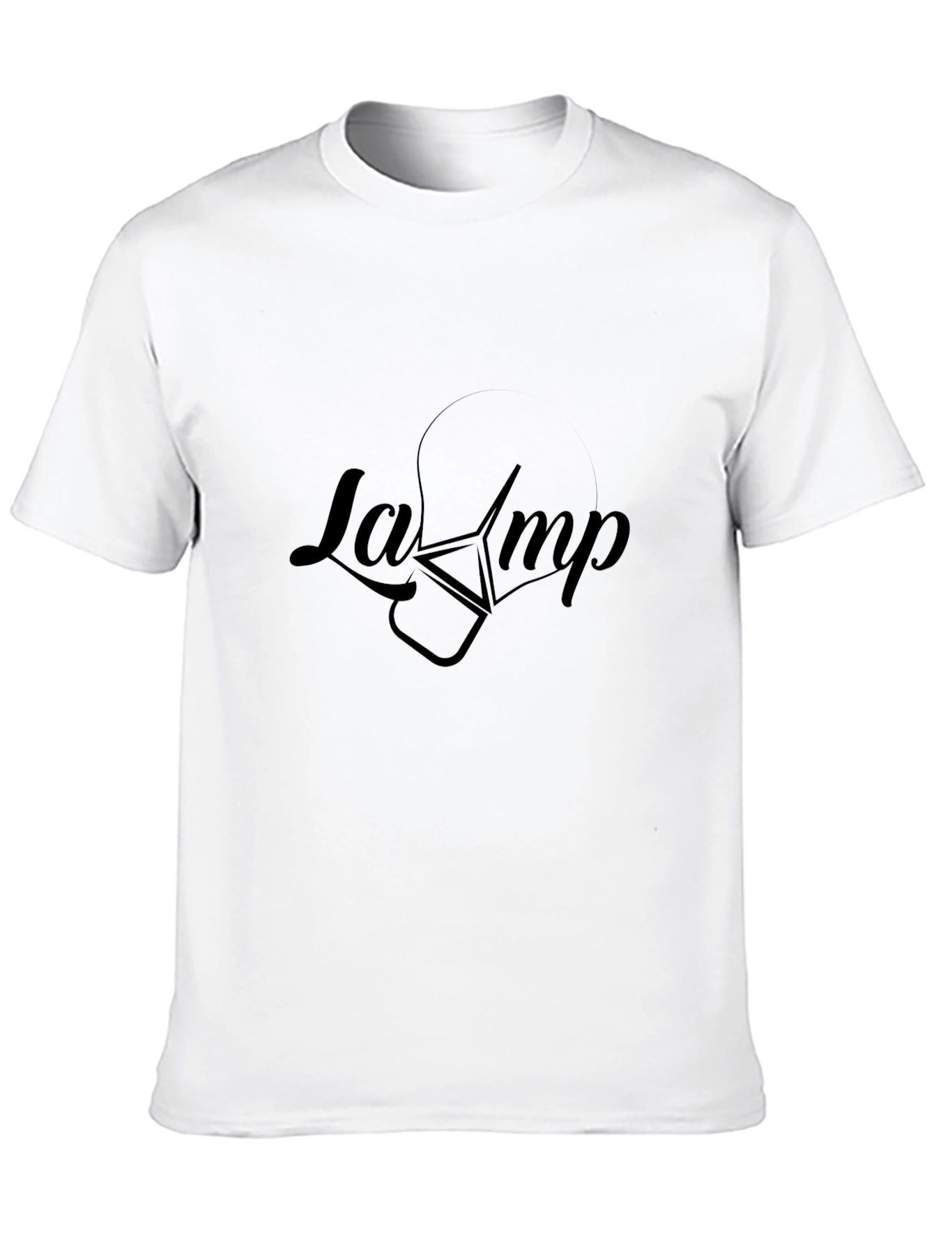 Modern Lamp Graphic Black T-Shirt