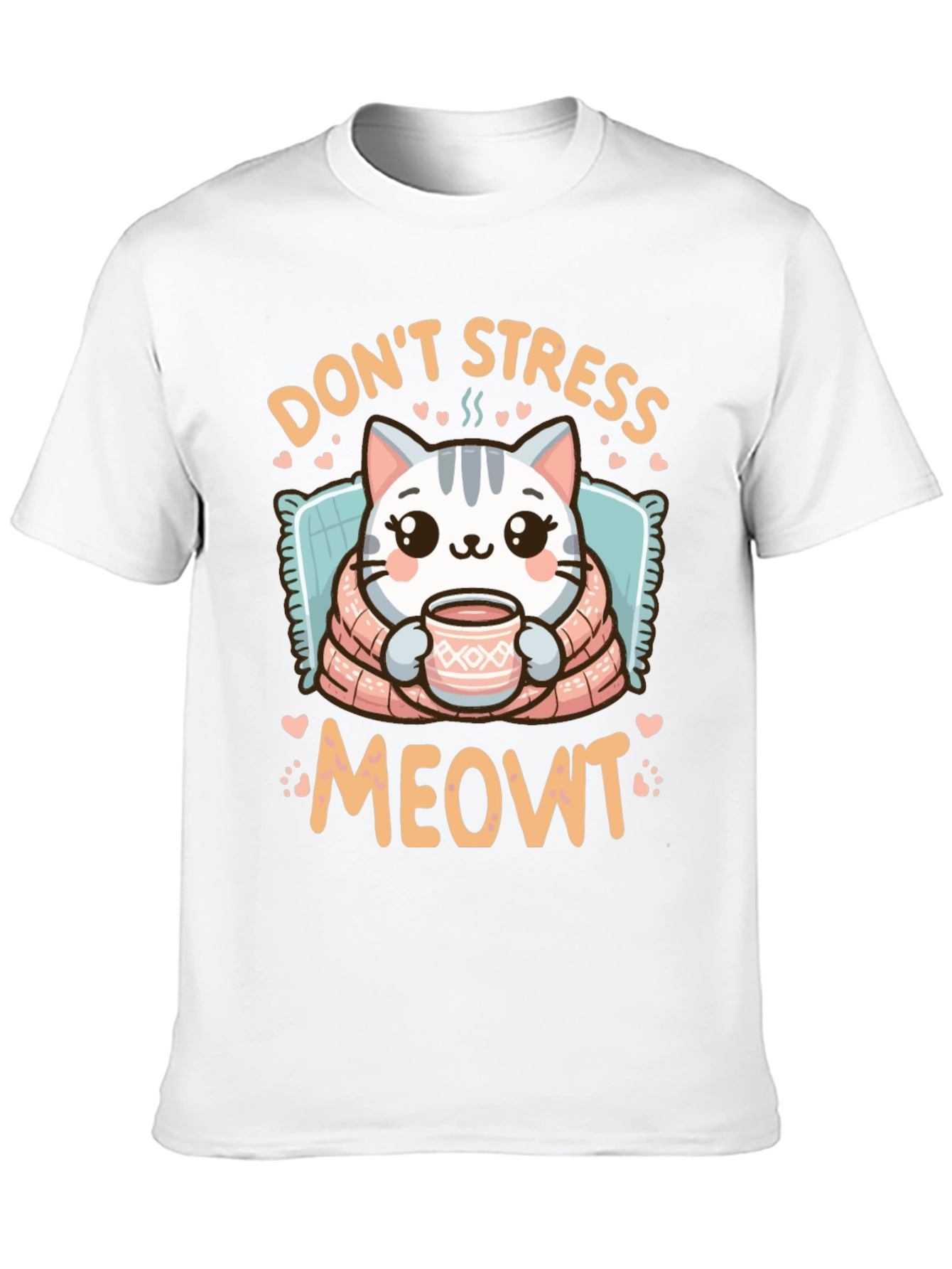 Dont Stress Meowt T-Shirt - Cute Cat Design