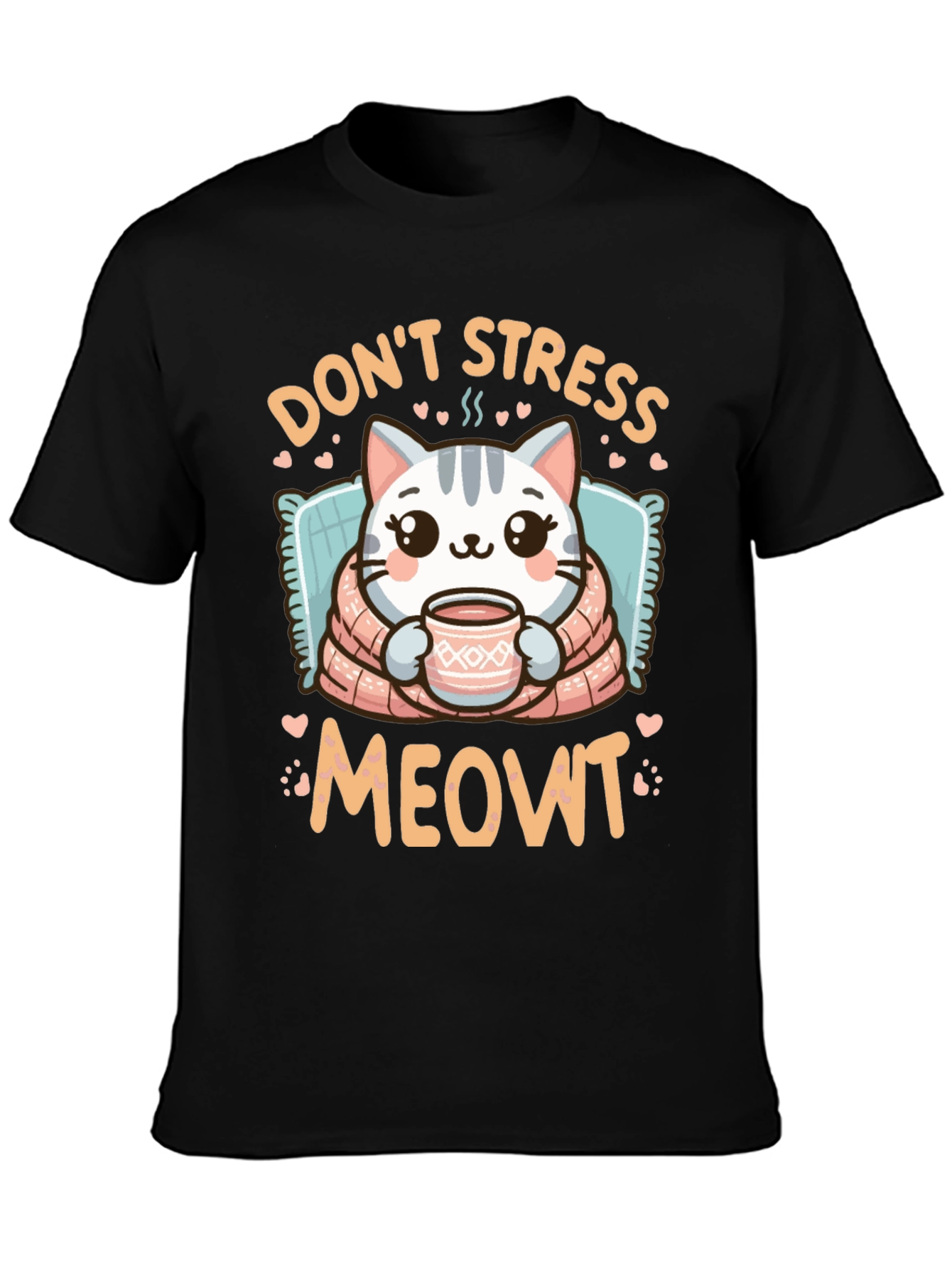 Dont Stress Meowt T-Shirt - Cute Cat Design