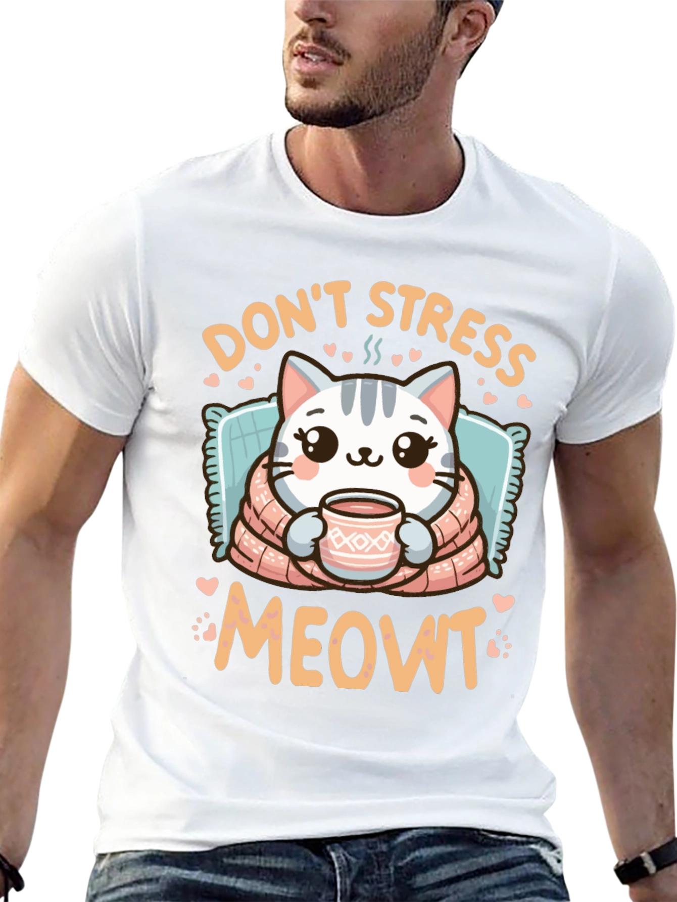 Dont Stress Meowt T-Shirt - Cute Cat Design
