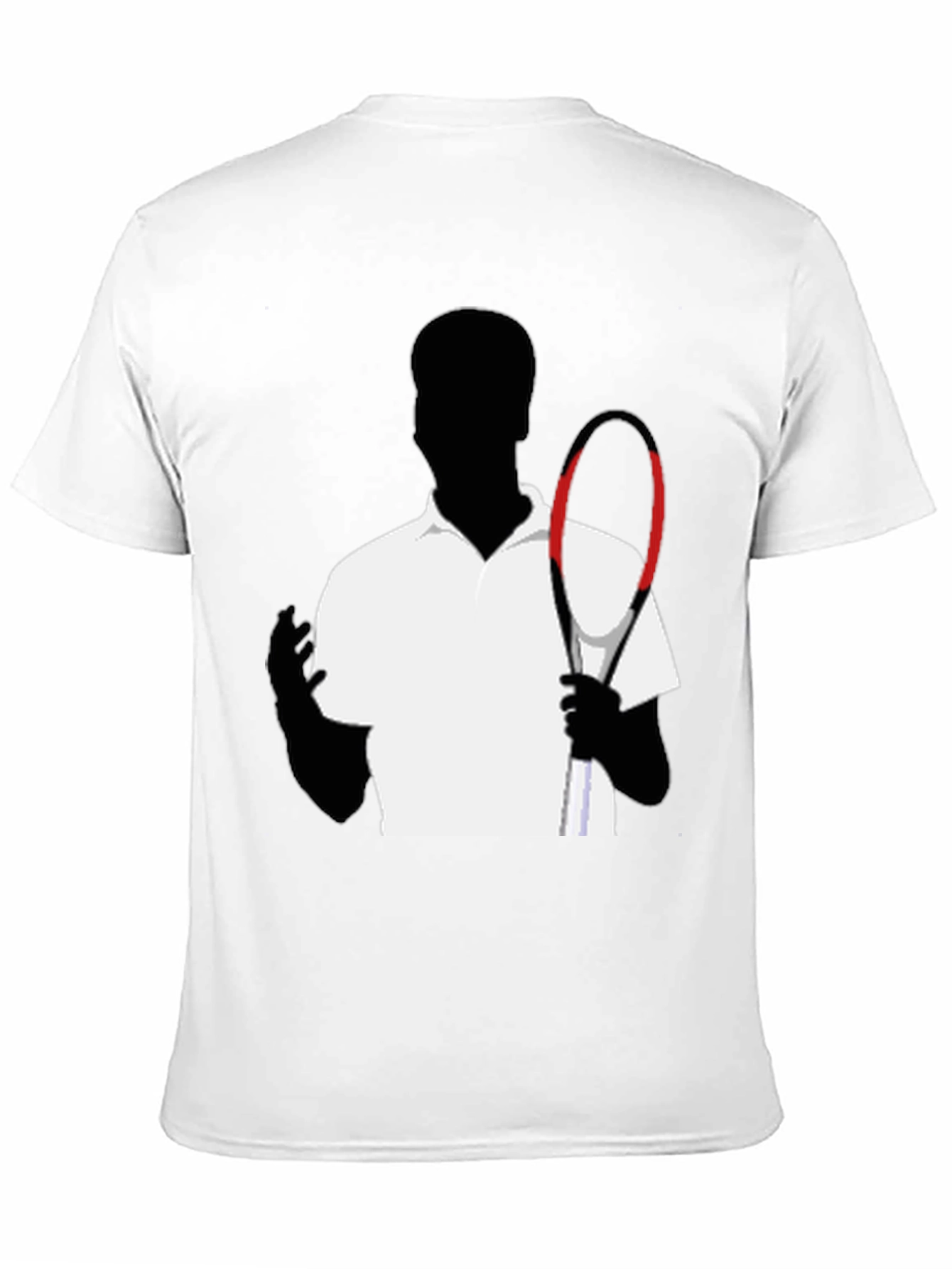 Tennis Player Graphic Tee - Stylish Silhouette Design