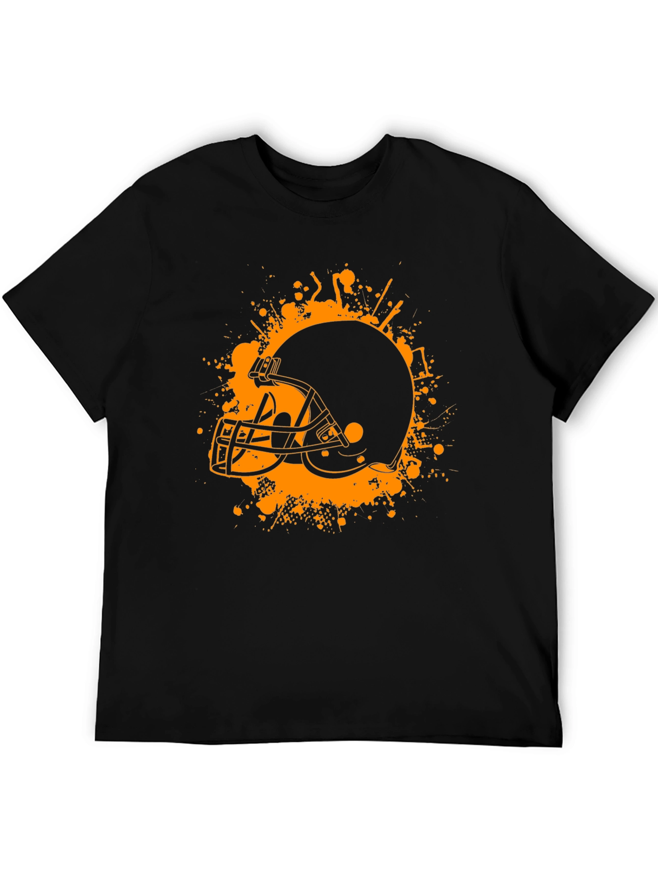 Football Helmet Graphic Tee - Black