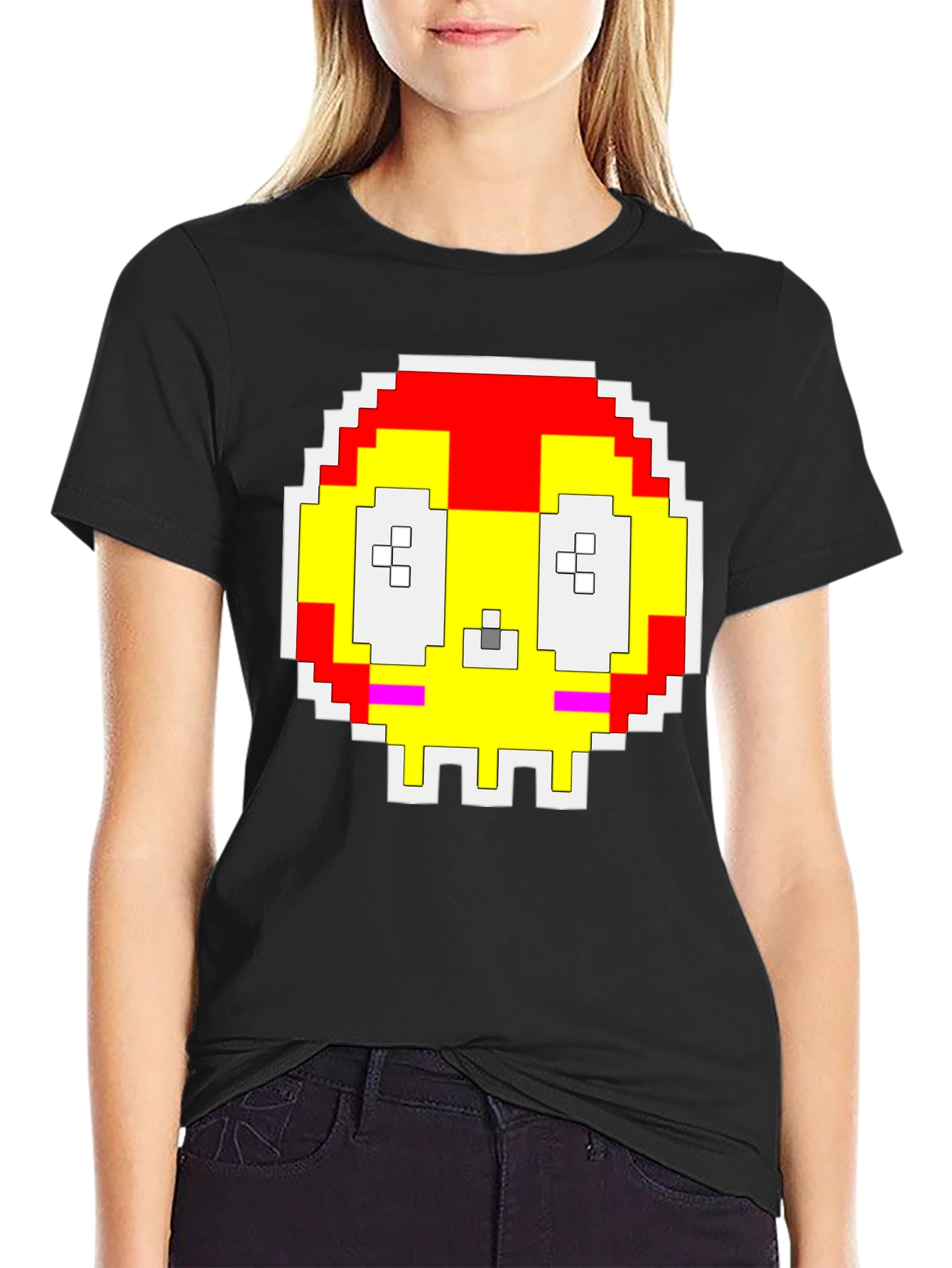 Pixelated Skull T-Shirt - Retro Gaming Style