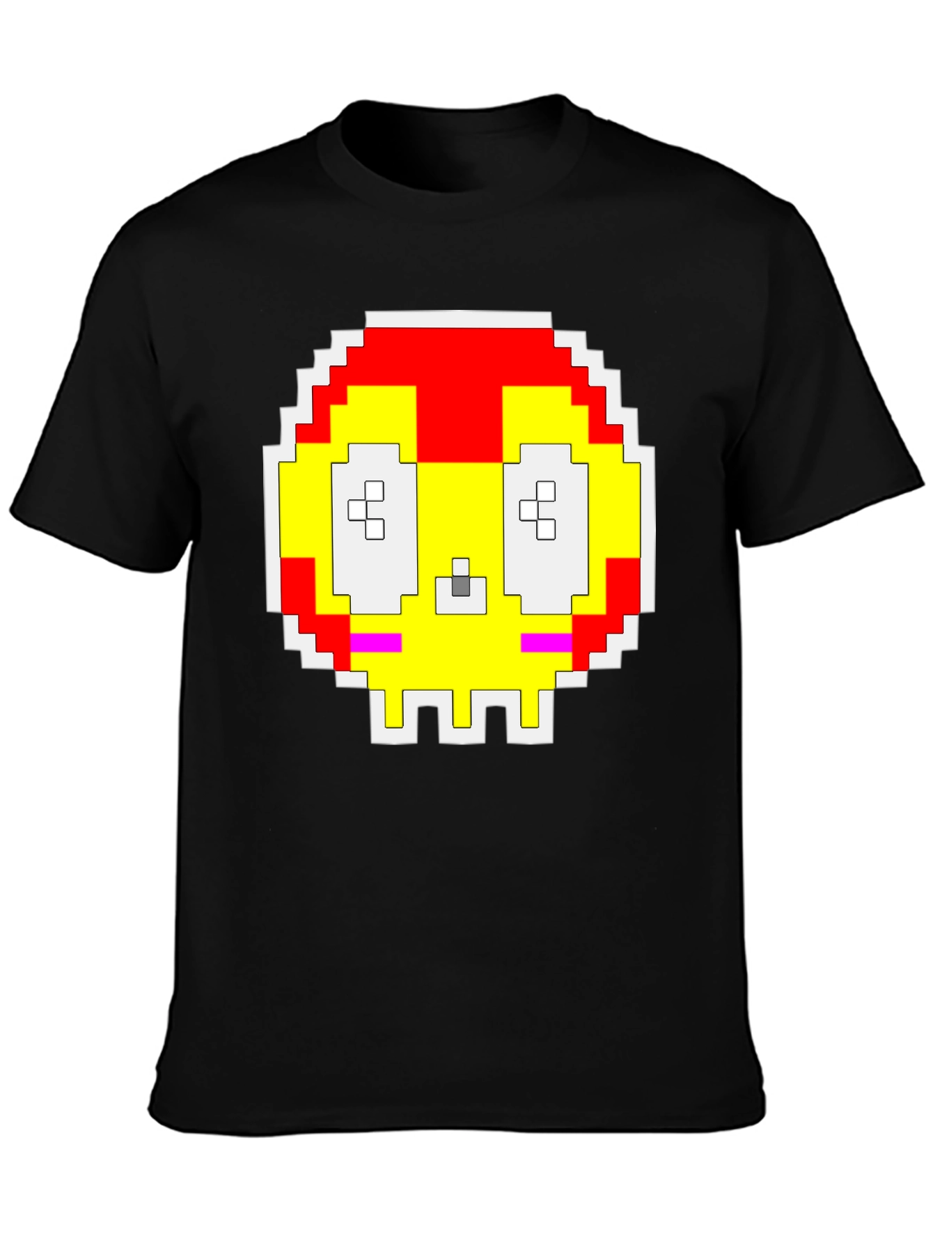 Pixelated Skull T-Shirt - Retro Gaming Style