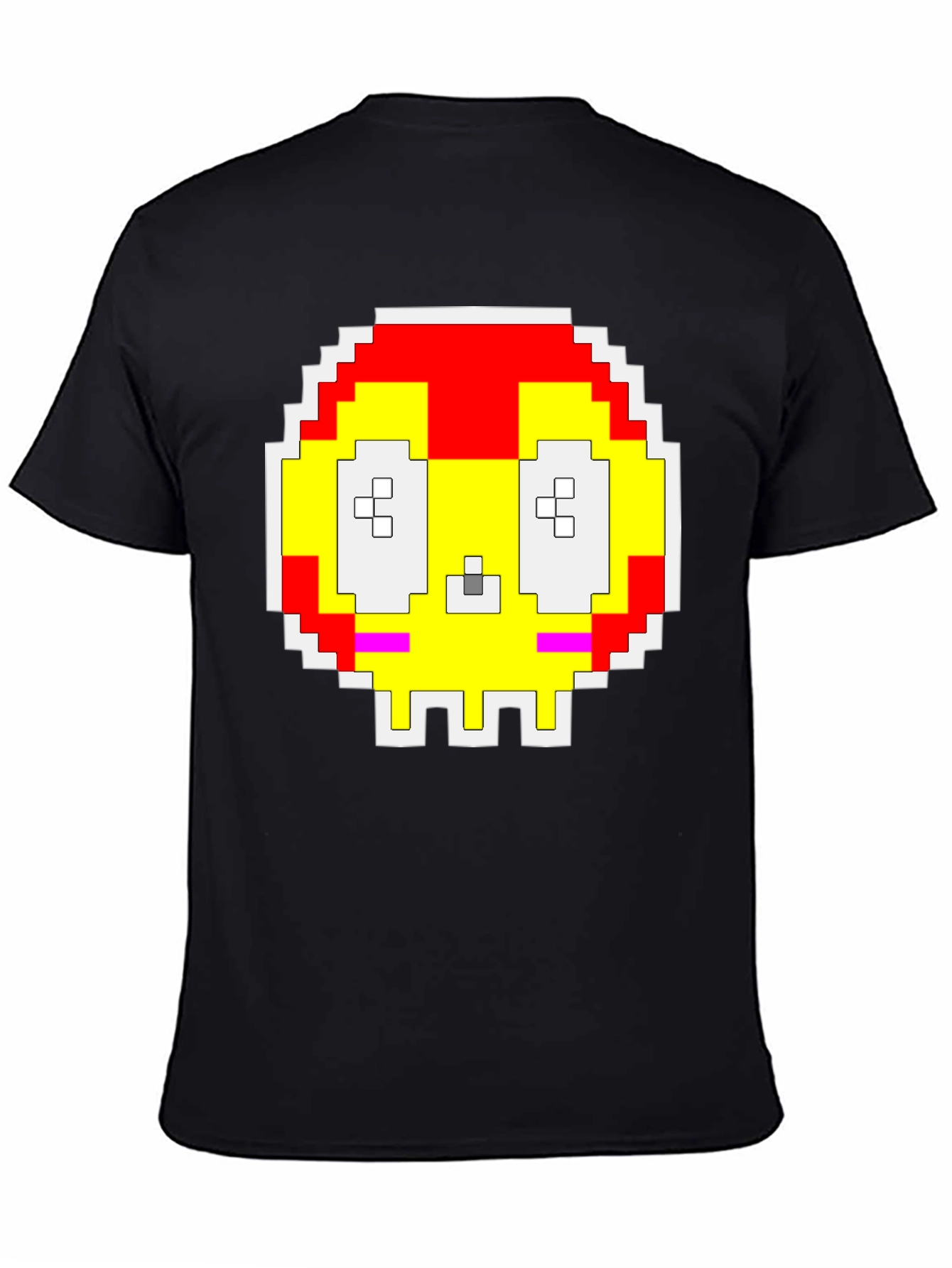 Pixelated Skull T-Shirt - Retro Gaming Style
