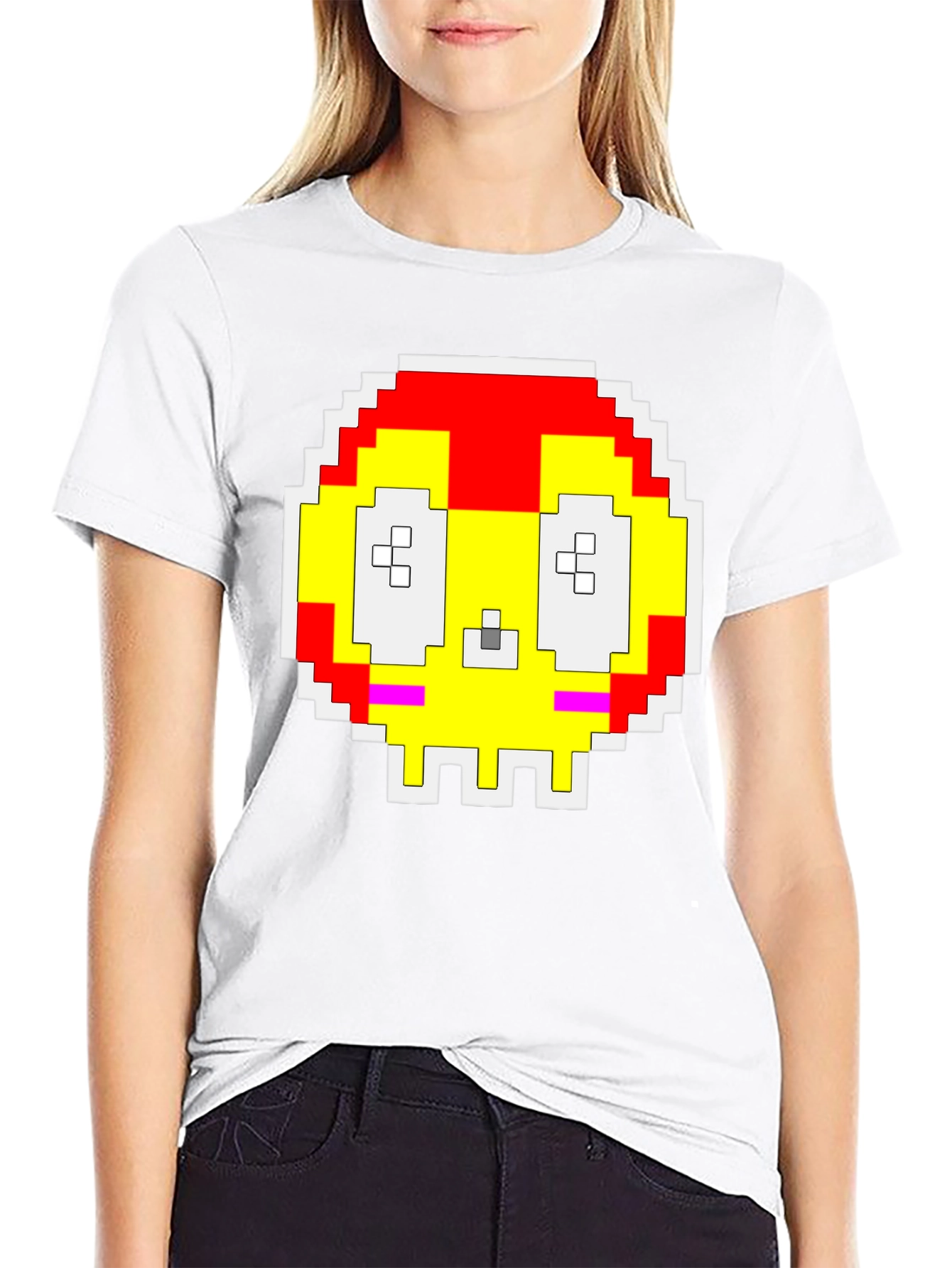 Pixelated Skull T-Shirt - Retro Gaming Style