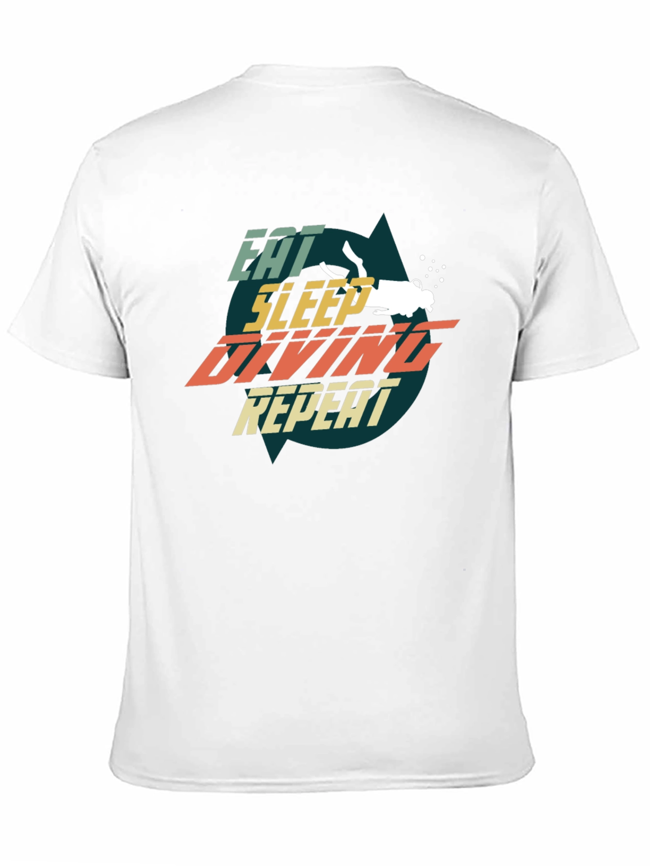 Eat Sleep Diving Repeat Black T-Shirt