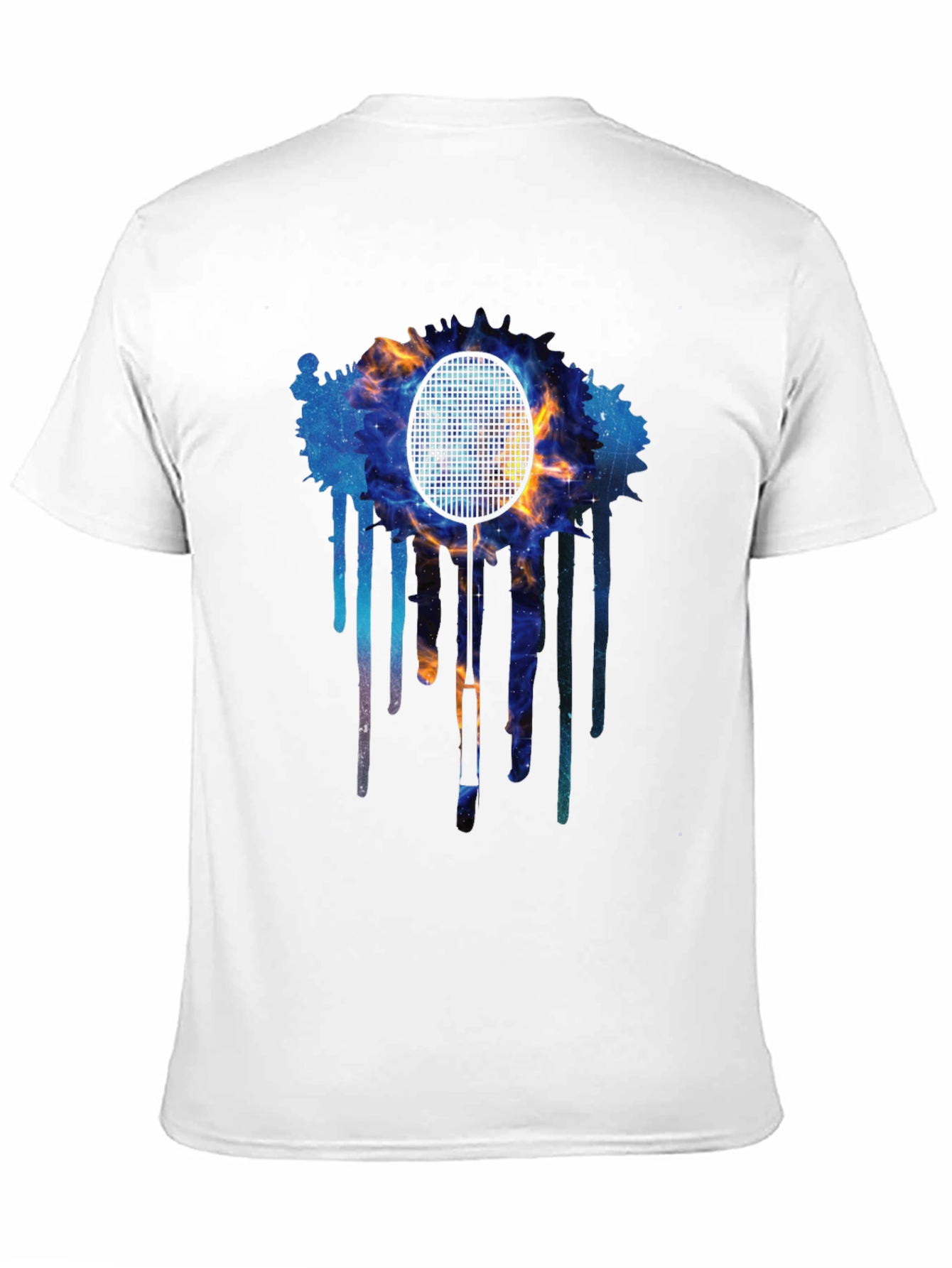 Cosmic Badminton Racket Graphic Tee