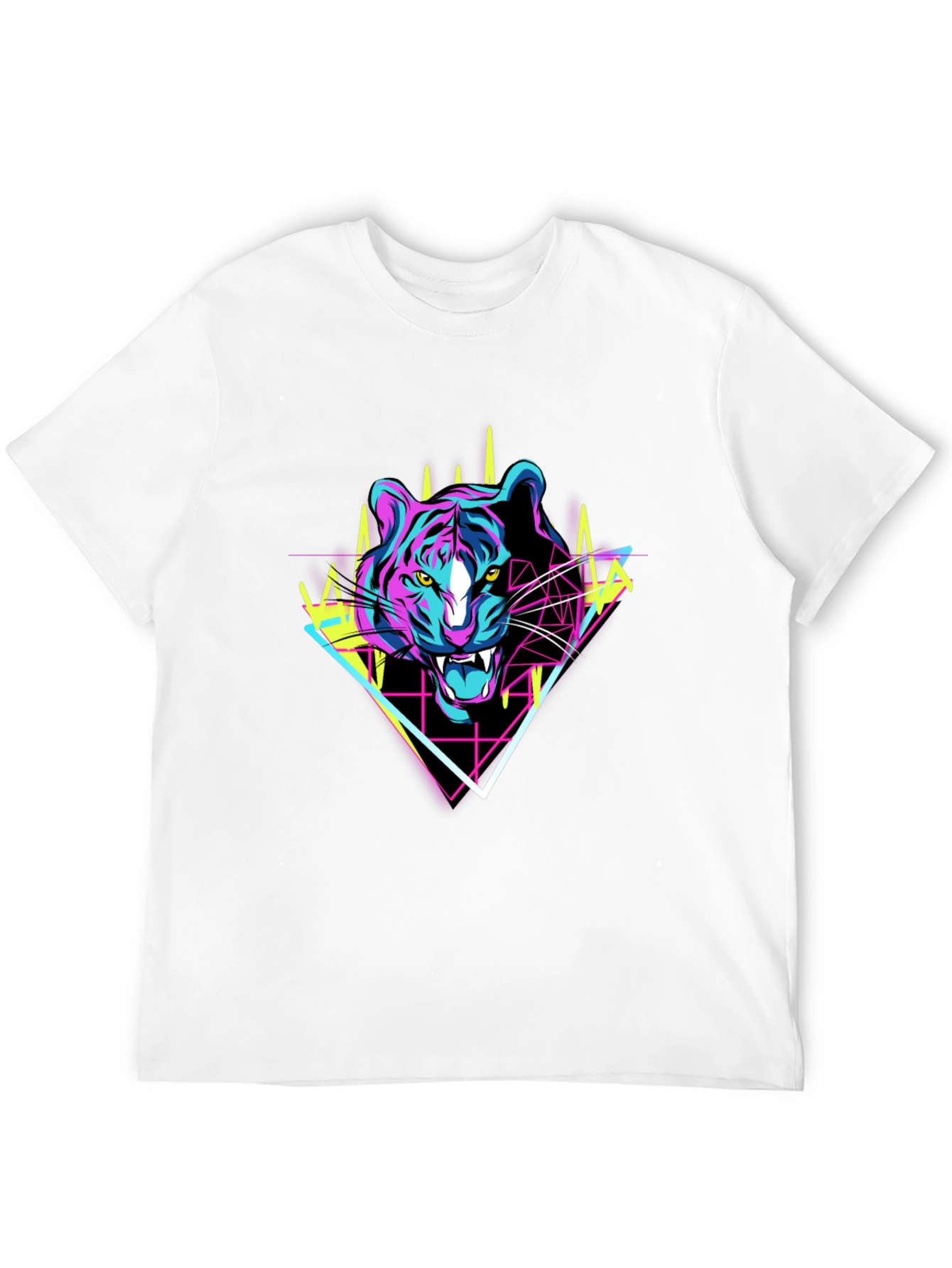 Retro Tiger Graphic Tee - Black