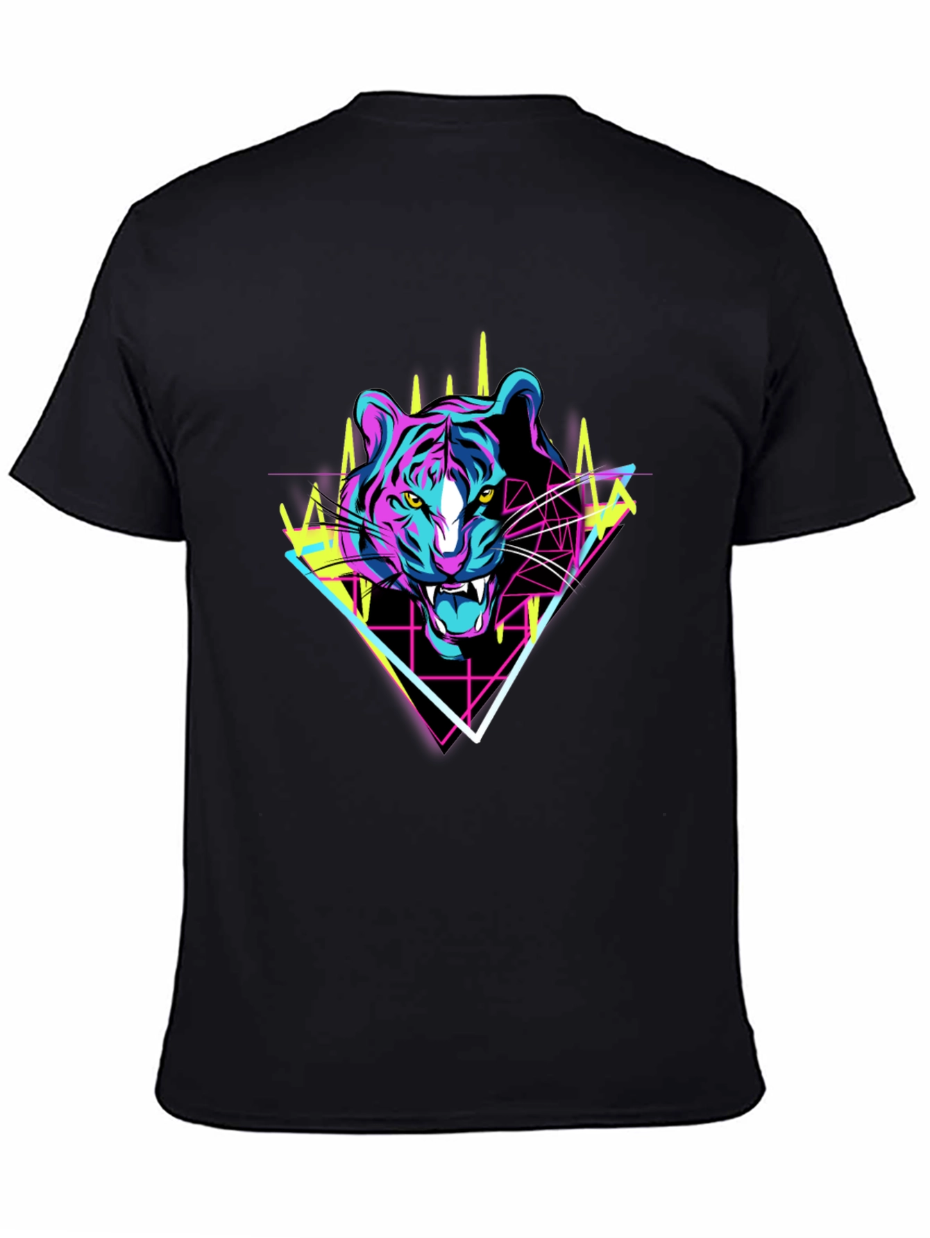 Retro Tiger Graphic Tee - Black