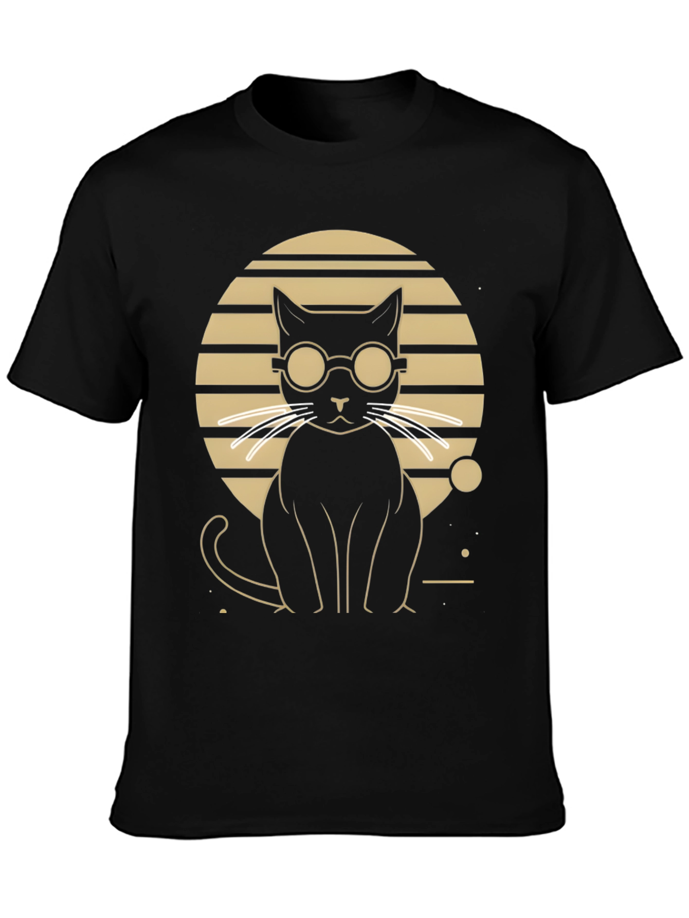 Cool Cat Graphic Tee - Stylish Black T-Shirt