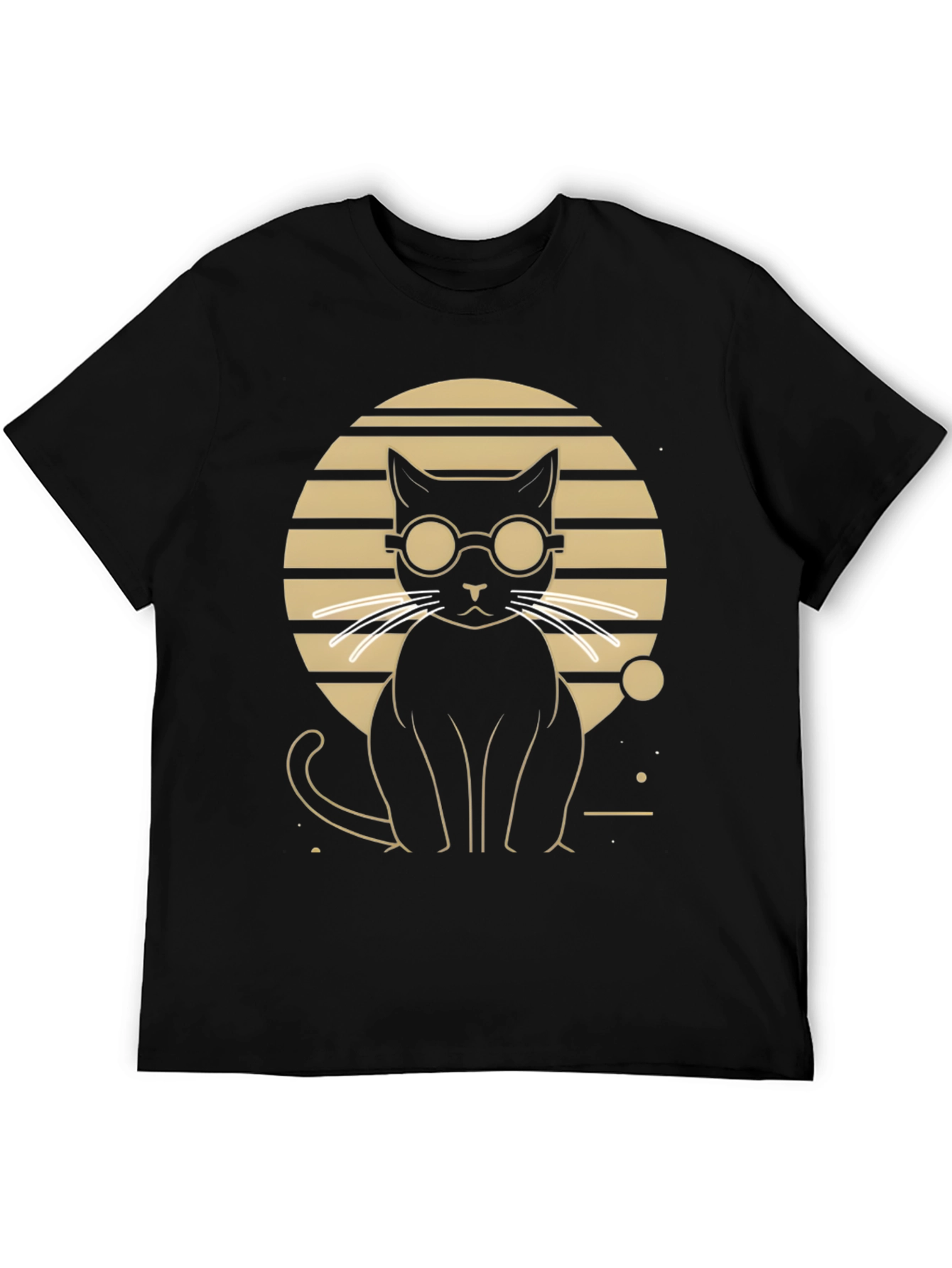 Cool Cat Graphic Tee - Stylish Black T-Shirt