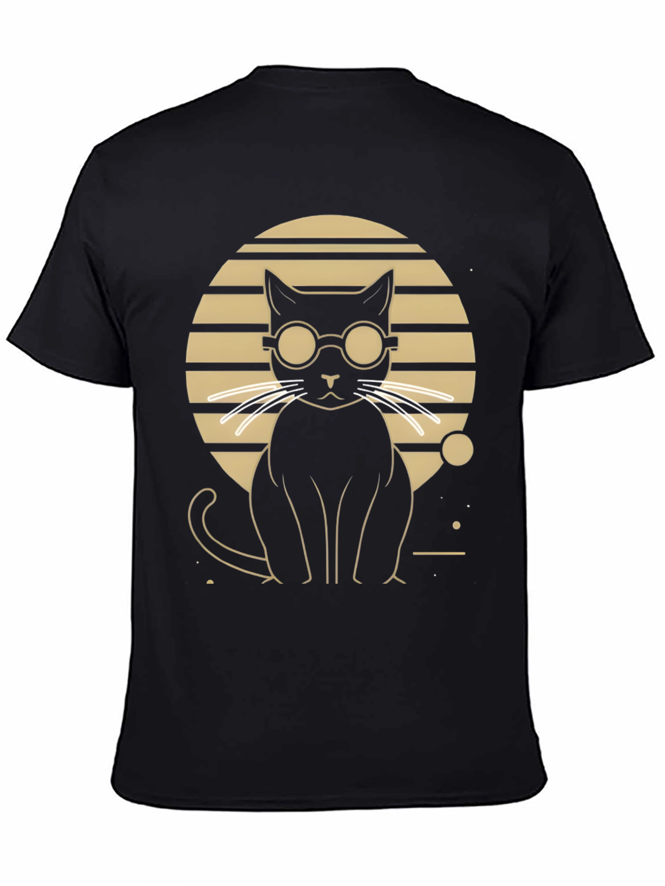 Cool Cat Graphic Tee - Stylish Black T-Shirt