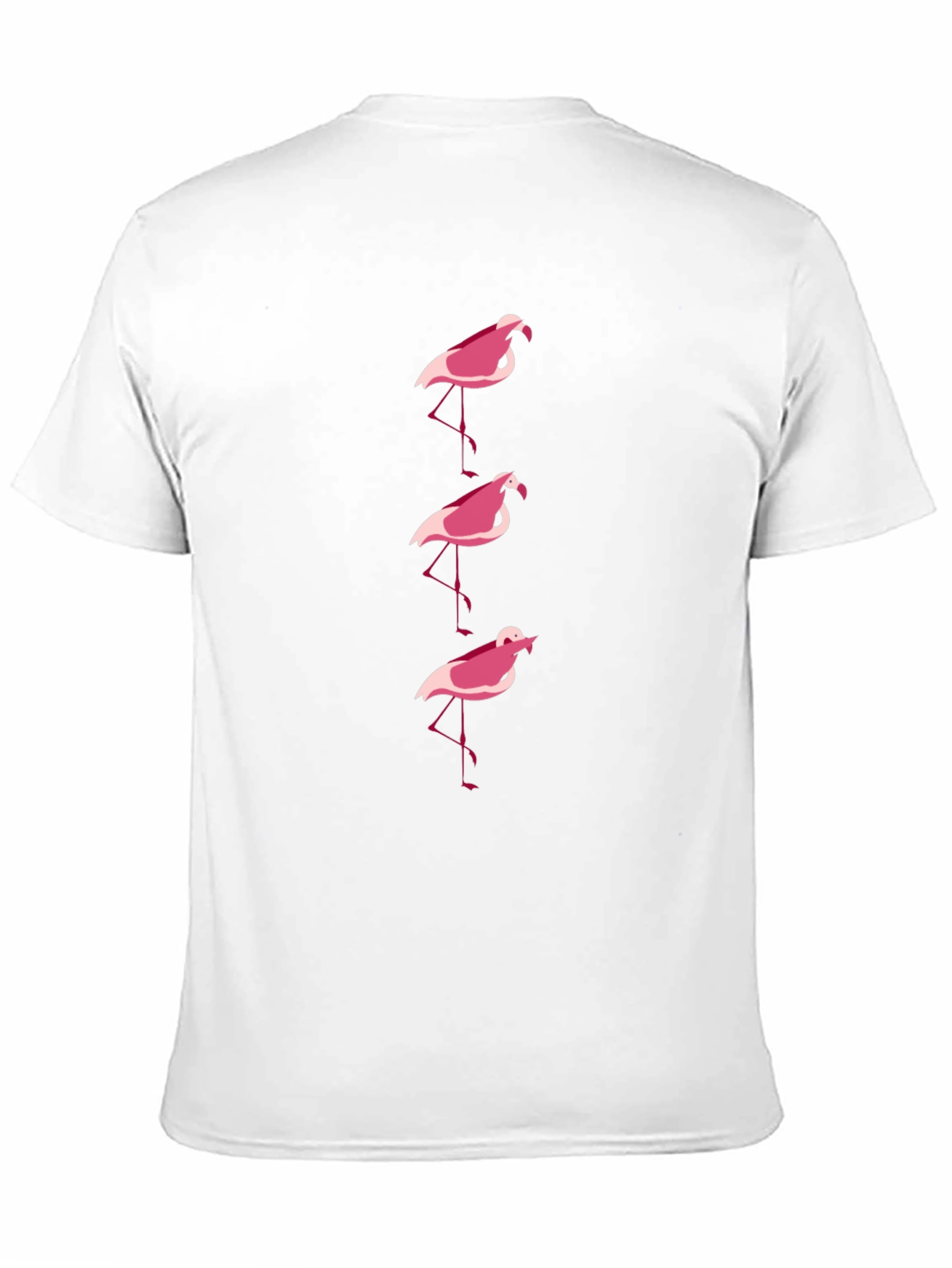 Pink Flamingo Graphic Tee - Black Cotton Casual Shirt