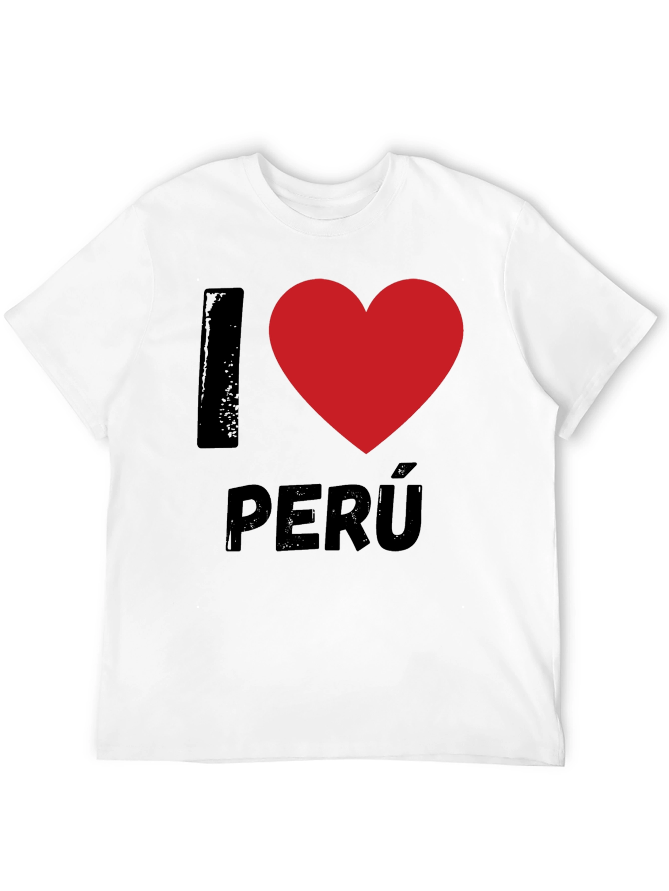 I Heart Peru Black T-Shirt Novelty Graphic Tee