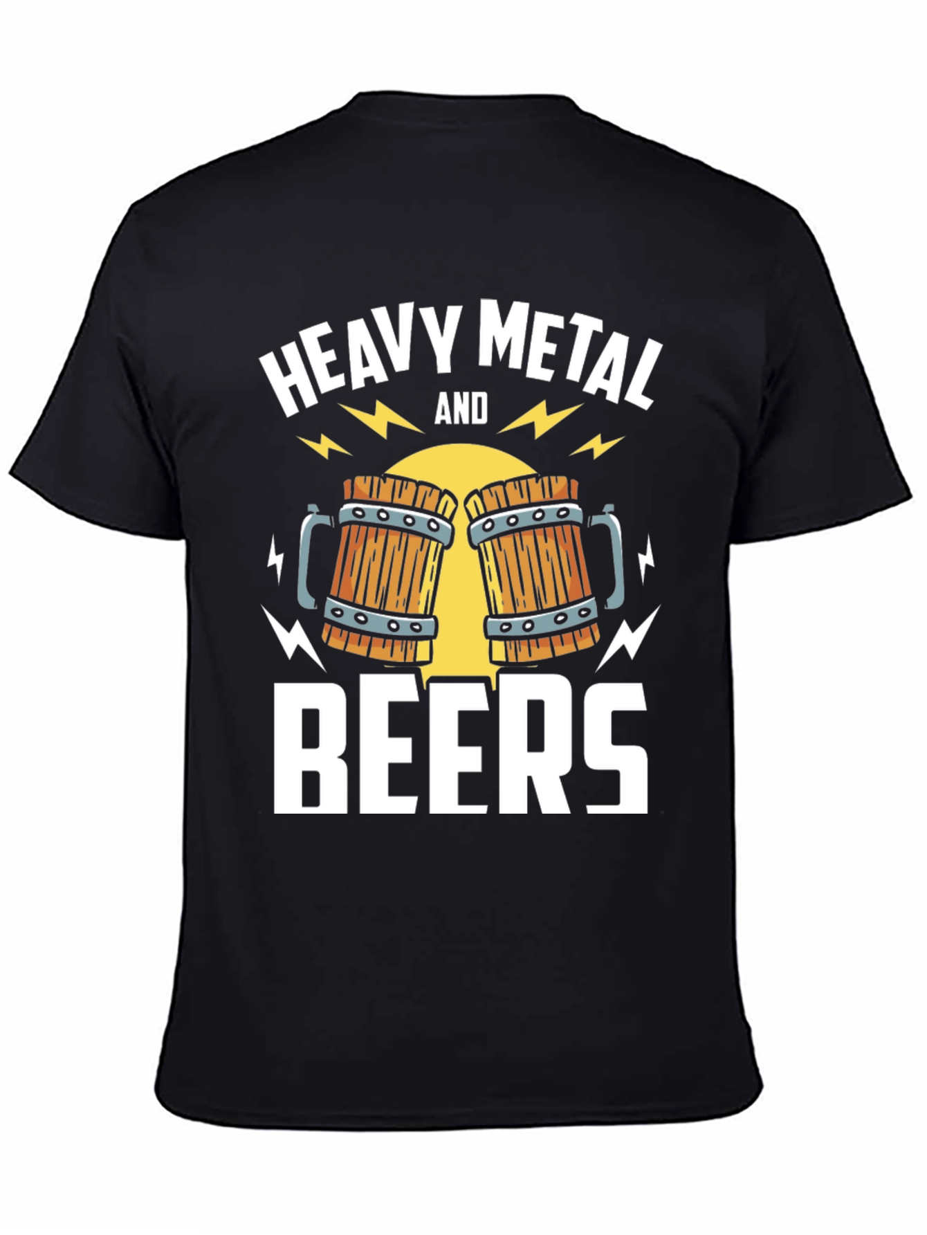 Heavy Metal and Beers Graphic T-Shirt