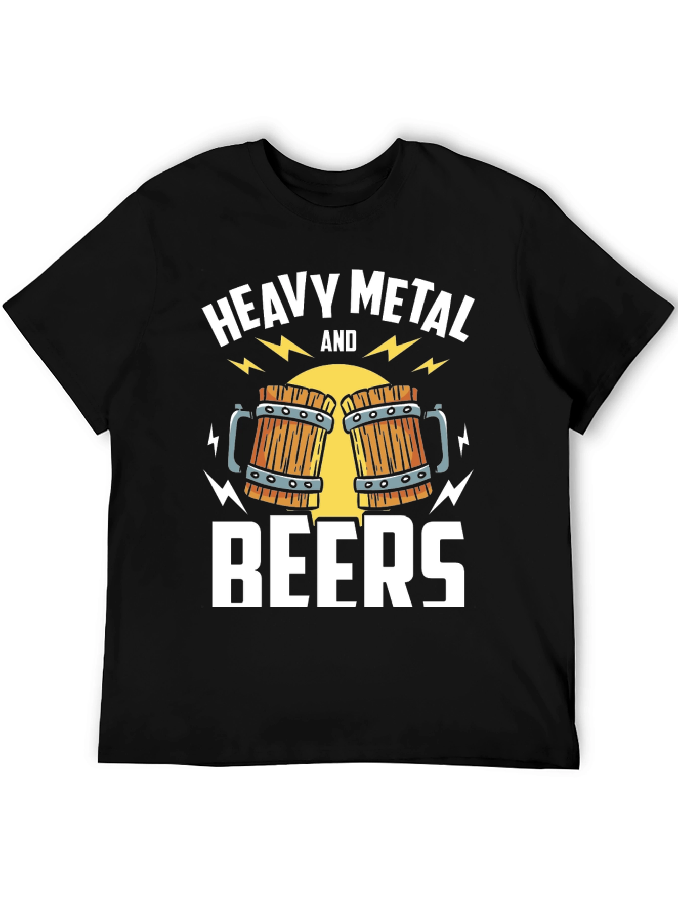 Heavy Metal and Beers Graphic T-Shirt