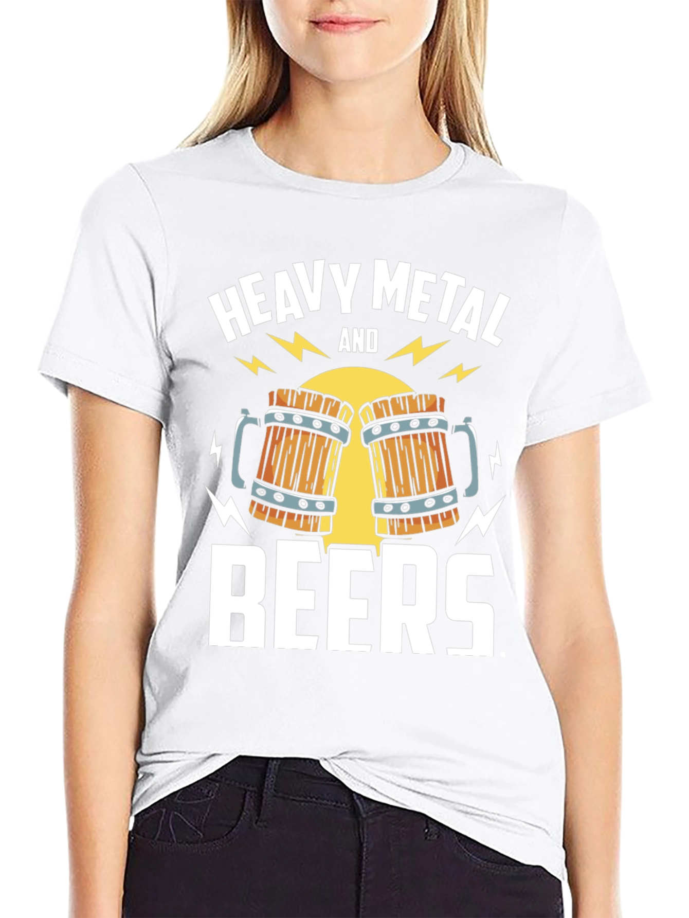 Heavy Metal and Beers Graphic T-Shirt