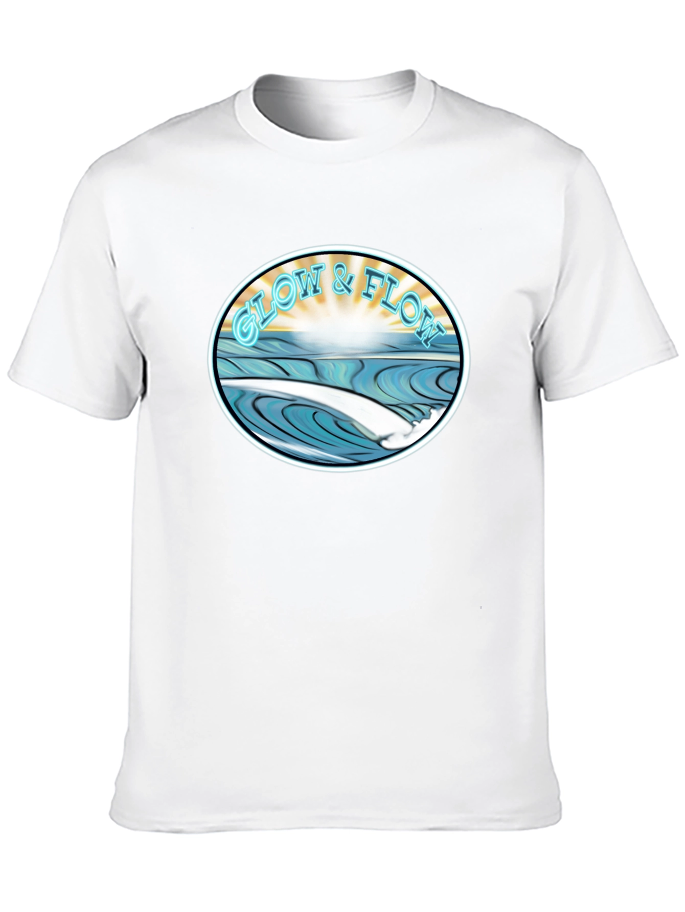 Glow & Flow Graphic T-Shirt - Black Cotton Tee