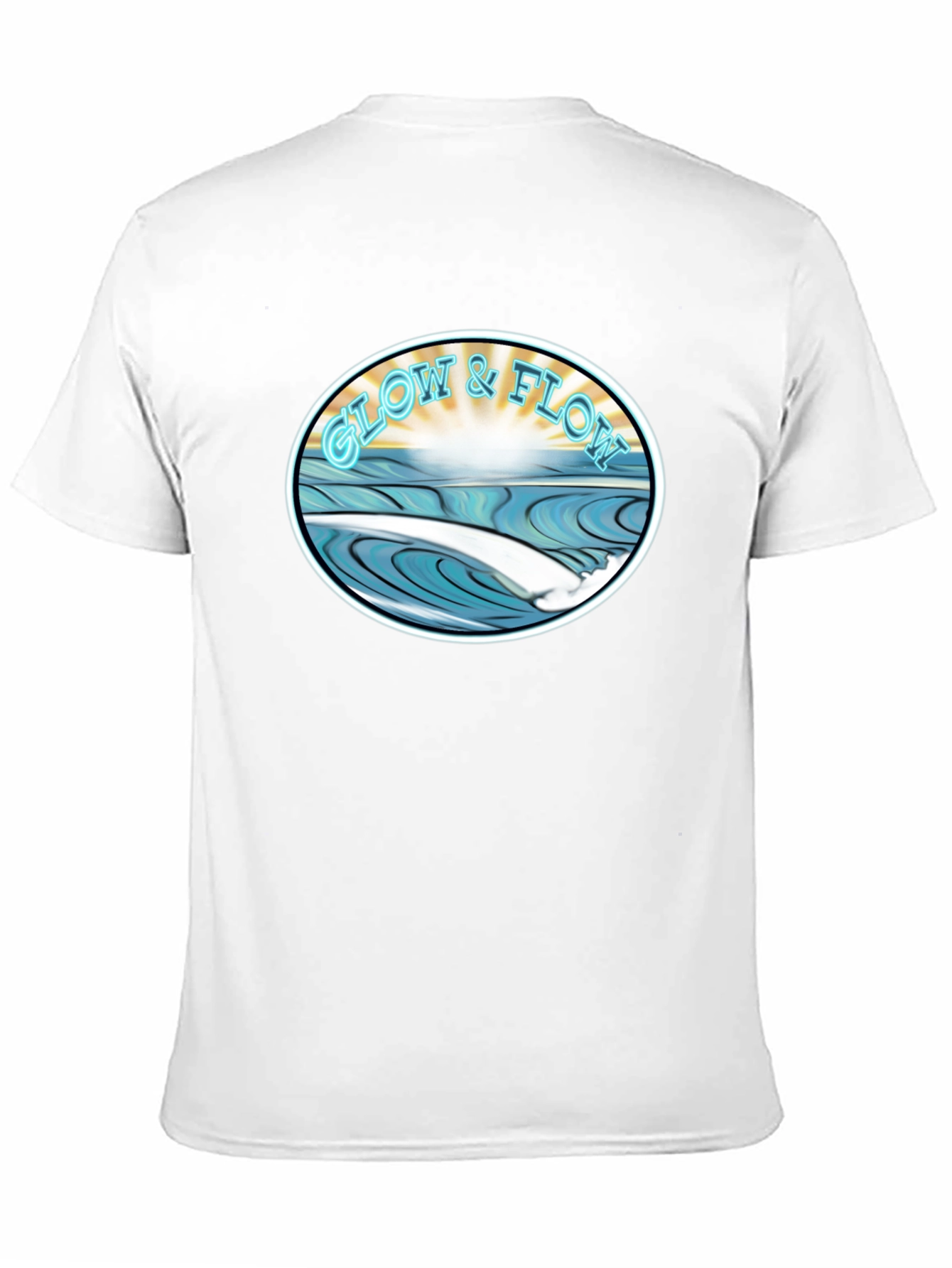 Glow & Flow Graphic T-Shirt - Black Cotton Tee