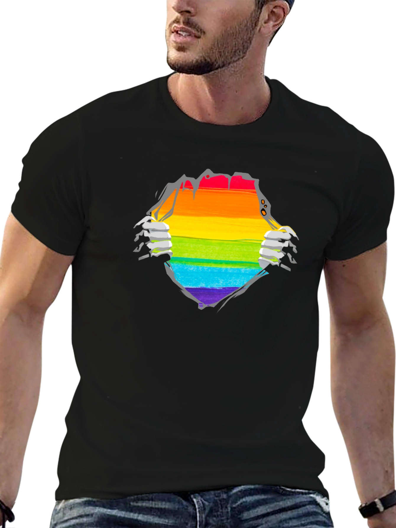 Pride Rainbow Ripped T-Shirt