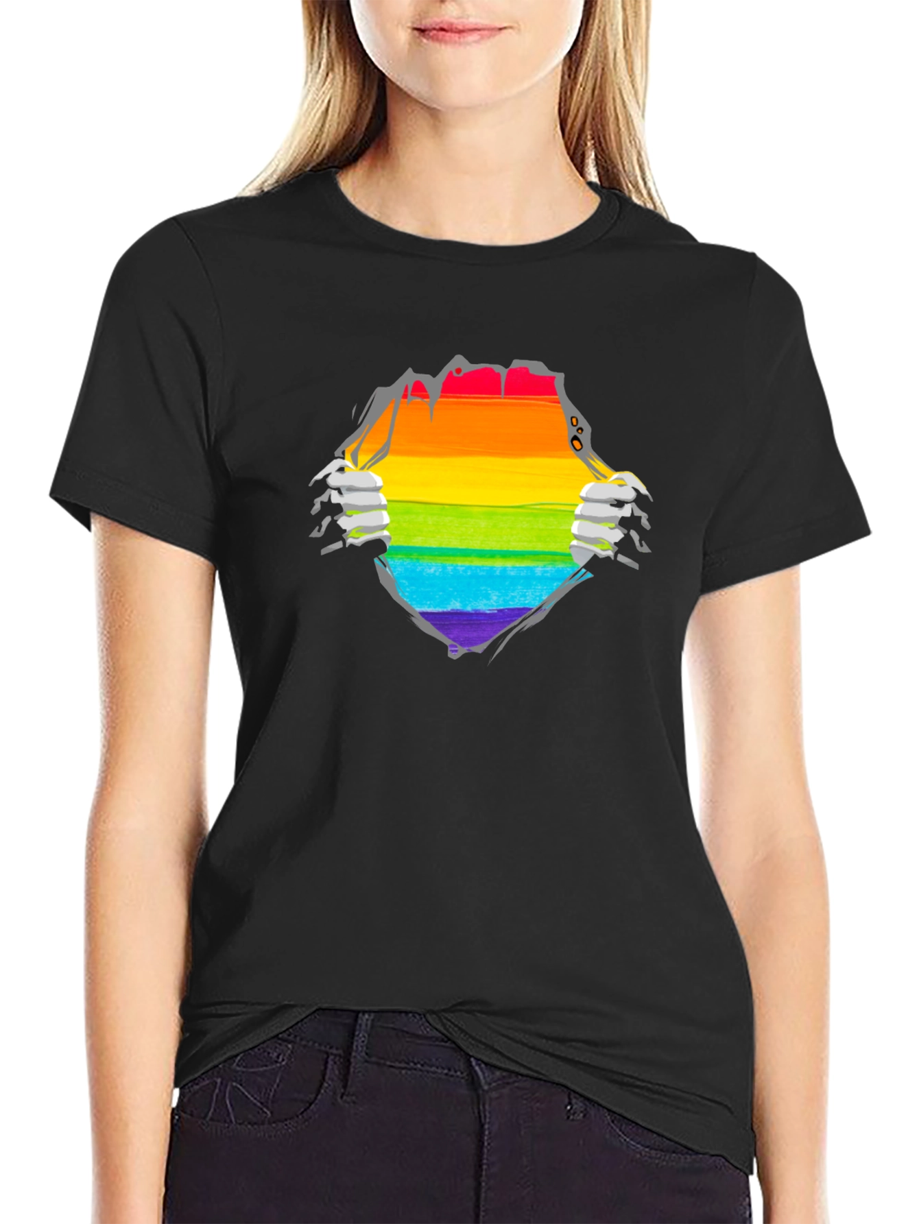 Pride Rainbow Ripped T-Shirt