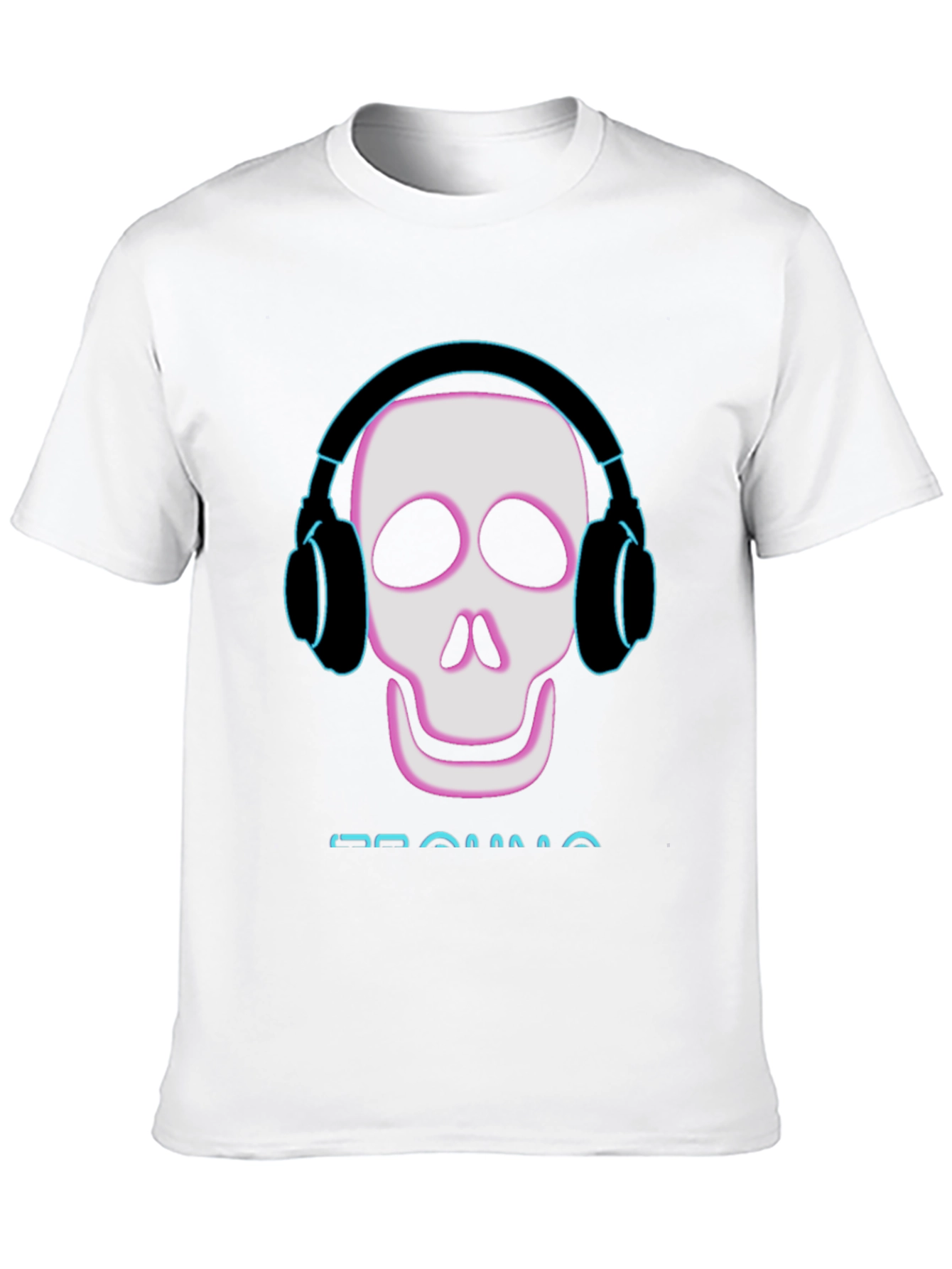 Skull Headphone Graphic Tee - Mens Black T-Shirt