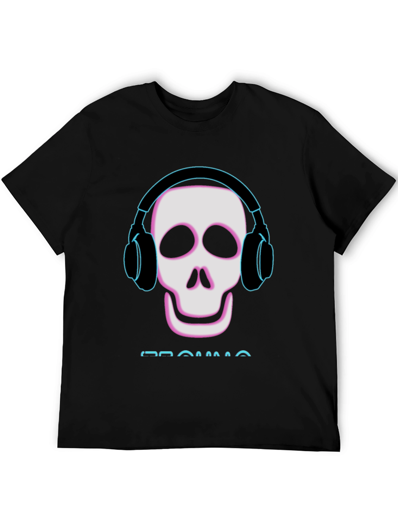 Skull Headphone Graphic Tee - Mens Black T-Shirt