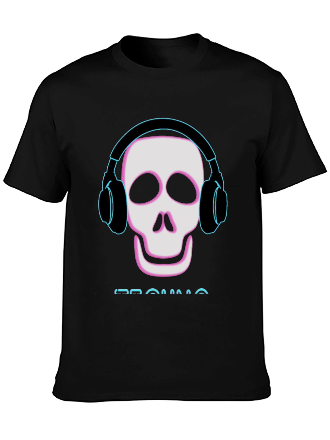 Skull Headphone Graphic Tee - Mens Black T-Shirt