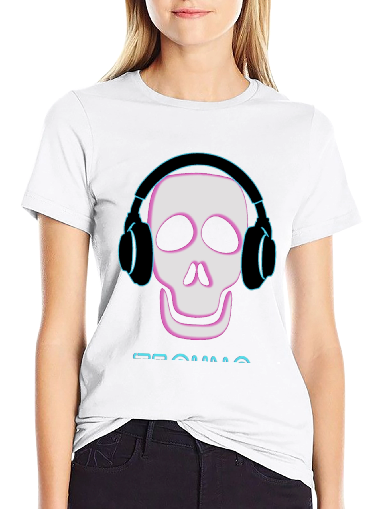 Skull Headphone Graphic Tee - Mens Black T-Shirt