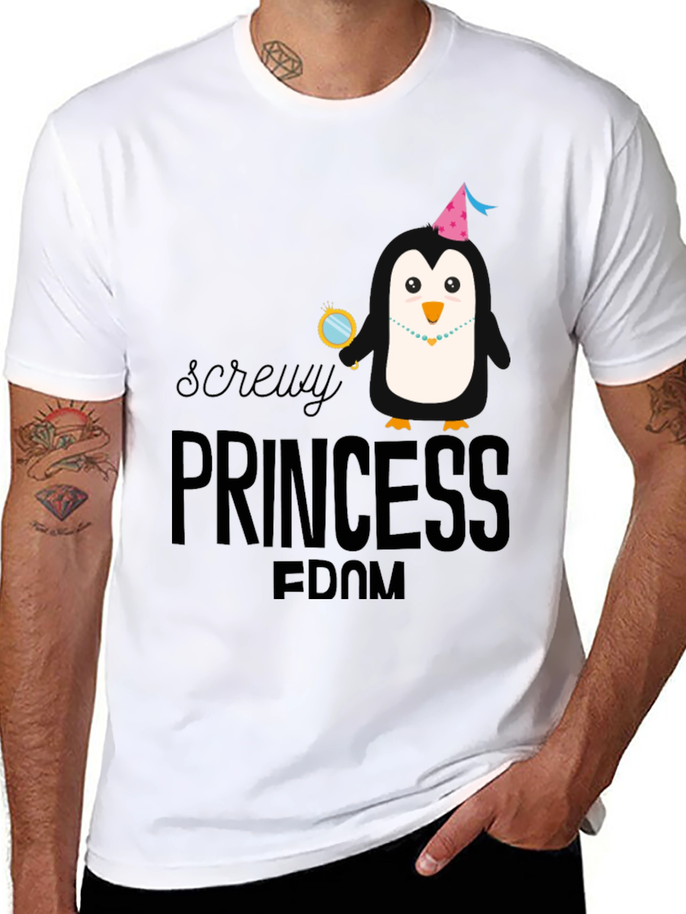 Screw Princessdom Penguin Tee - Fun & Edgy Fashion