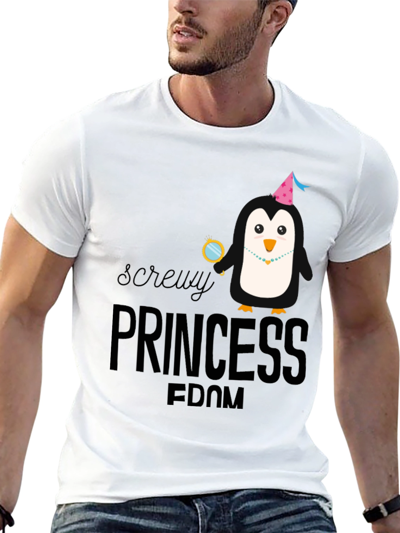 Screw Princessdom Penguin Tee - Fun & Edgy Fashion