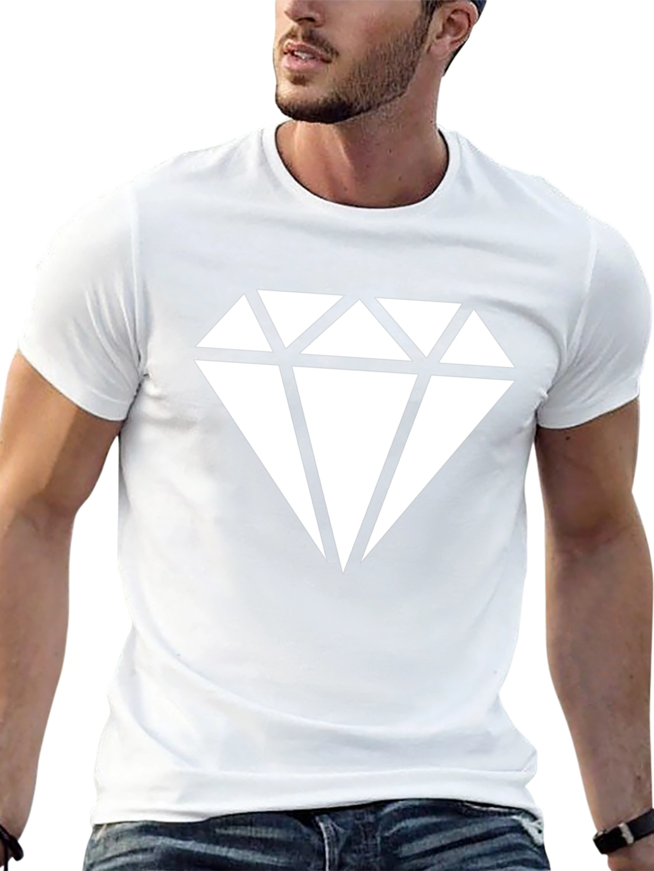 Diamond Graphic Black T-Shirt - Stylish Casual Wear