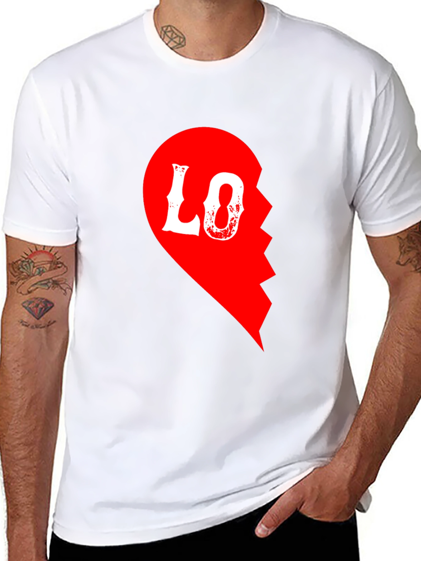 Love Broken Heart Matching Couple T-Shirt