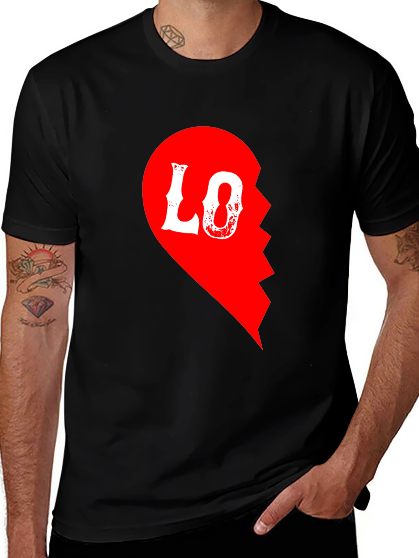 Love Broken Heart Matching Couple T-Shirt