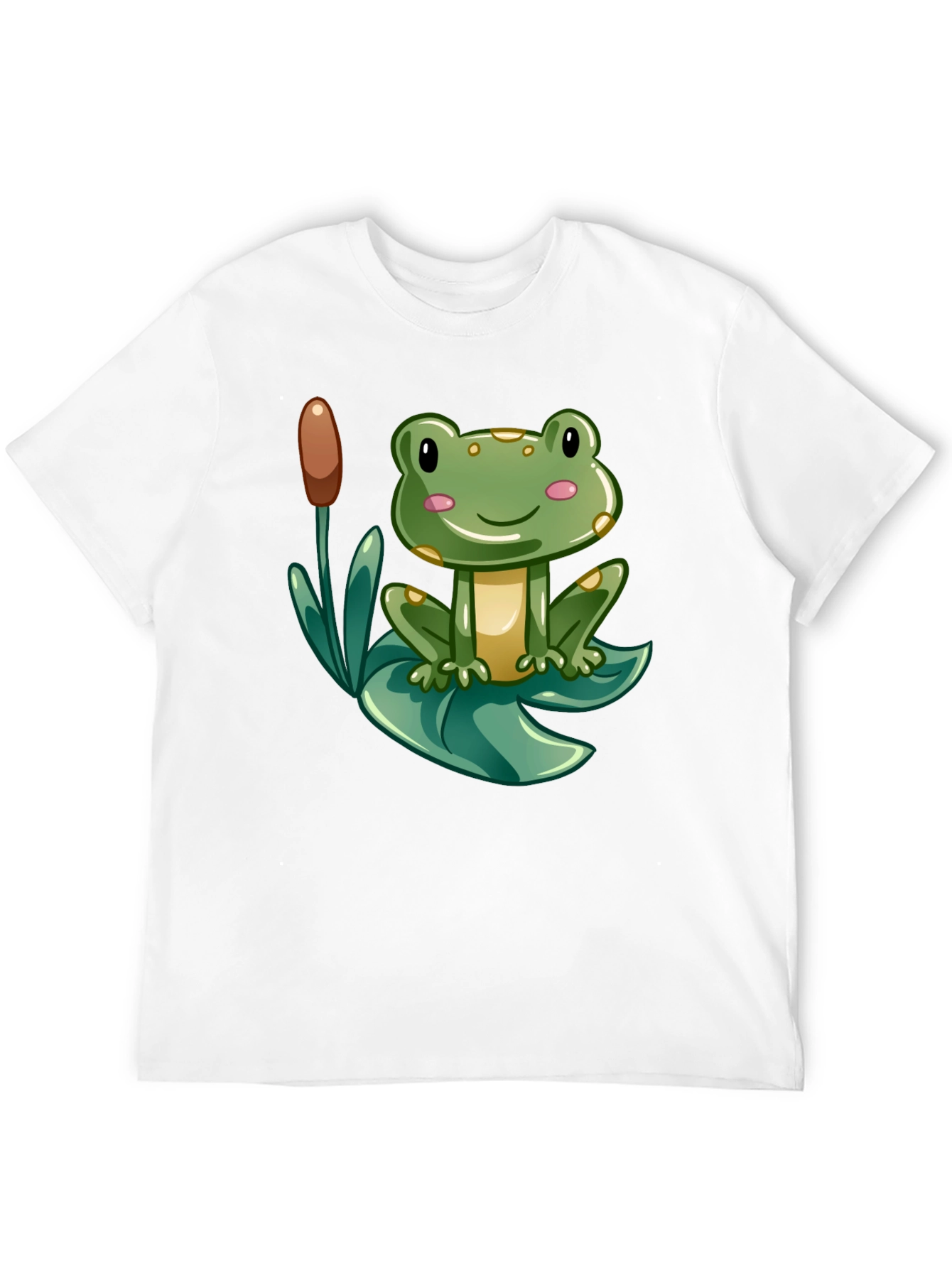 Cute Frog Graphic Tee - Mens Black T-Shirt