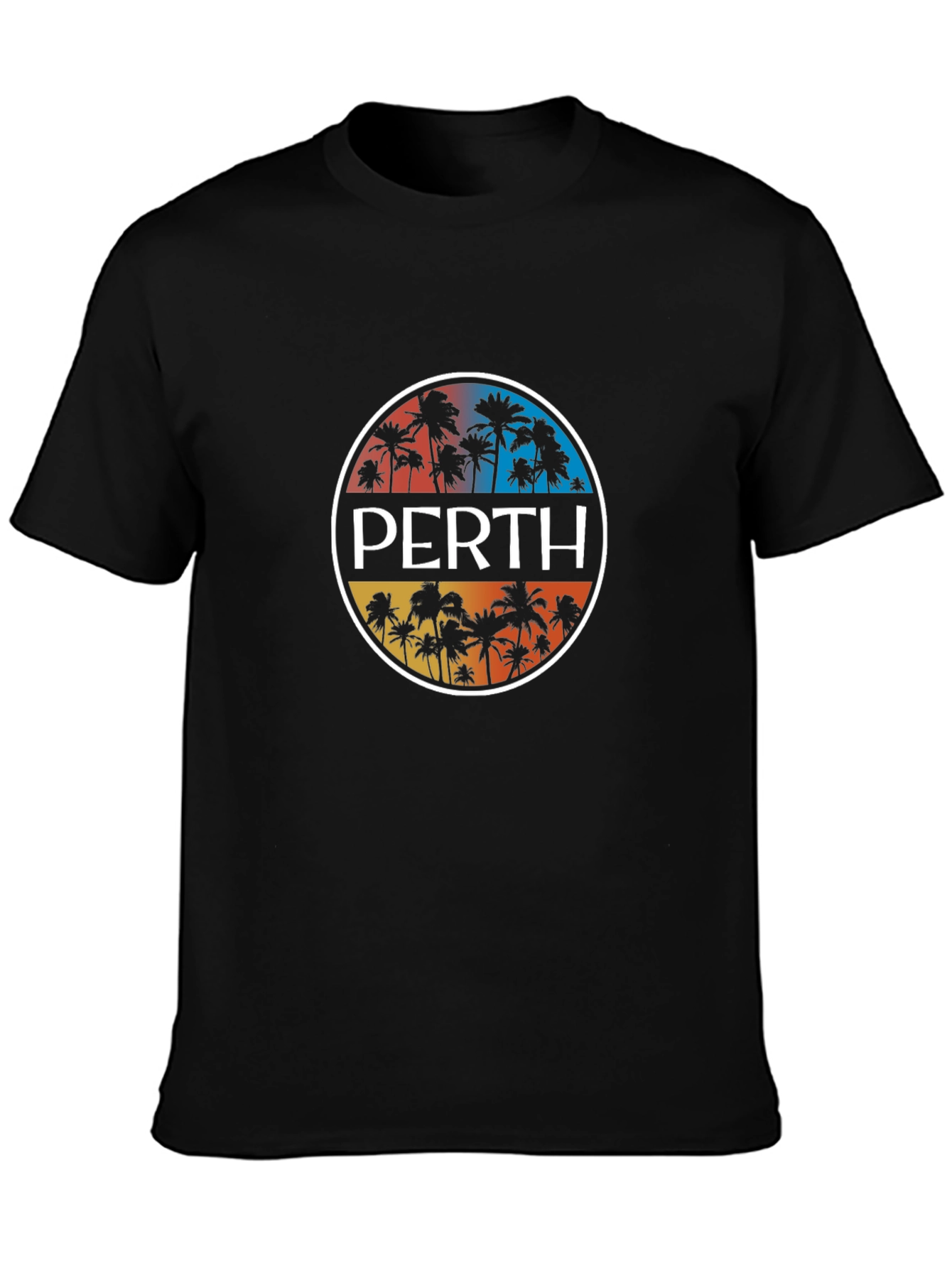 Perth Palm Tree Graphic Tee - Black