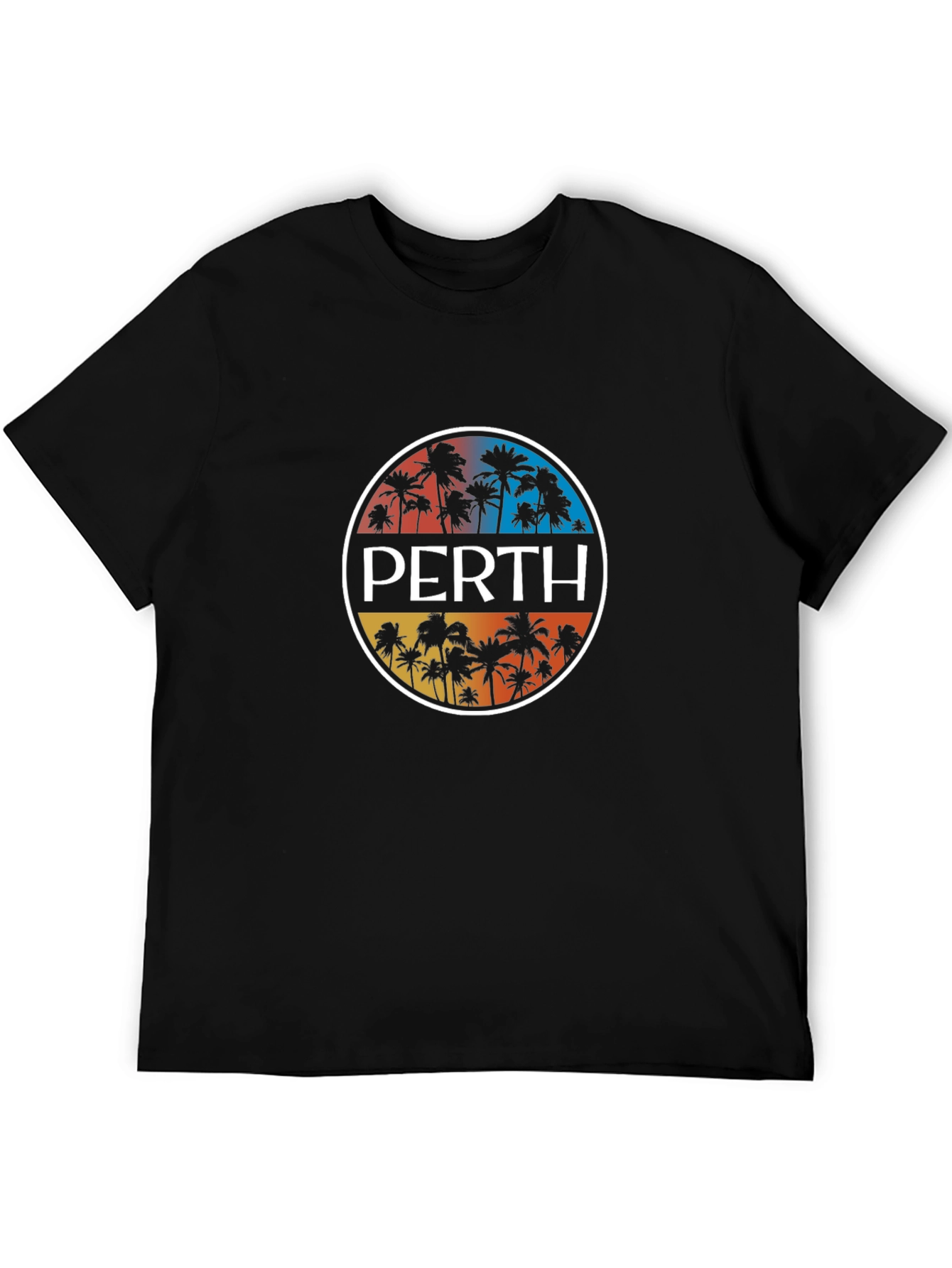 Perth Palm Tree Graphic Tee - Black